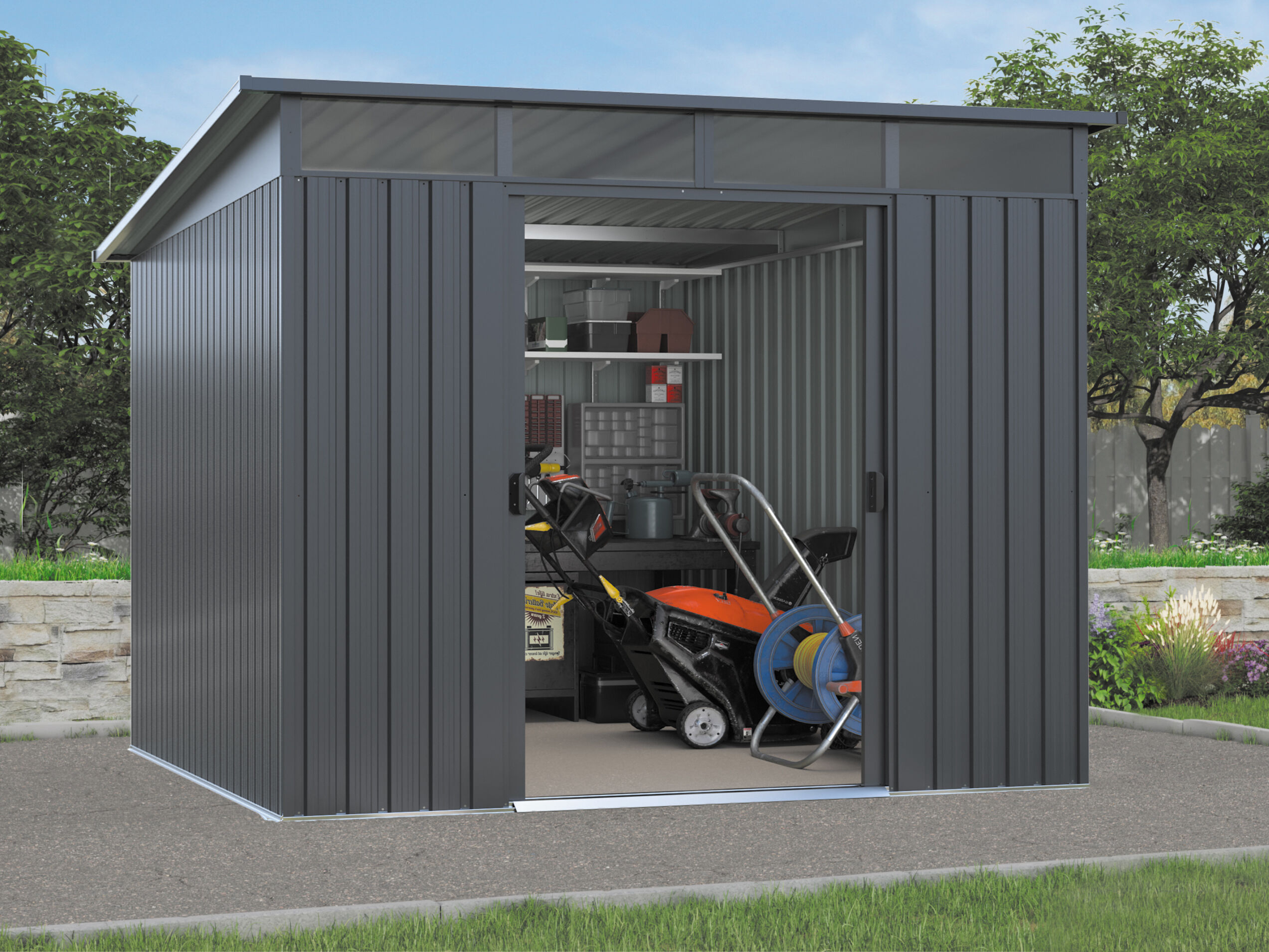24 % reduziert: Metall Gerätehaus Modell Lübeck 5,98 m² 6m² Unkategorisiert online kaufen