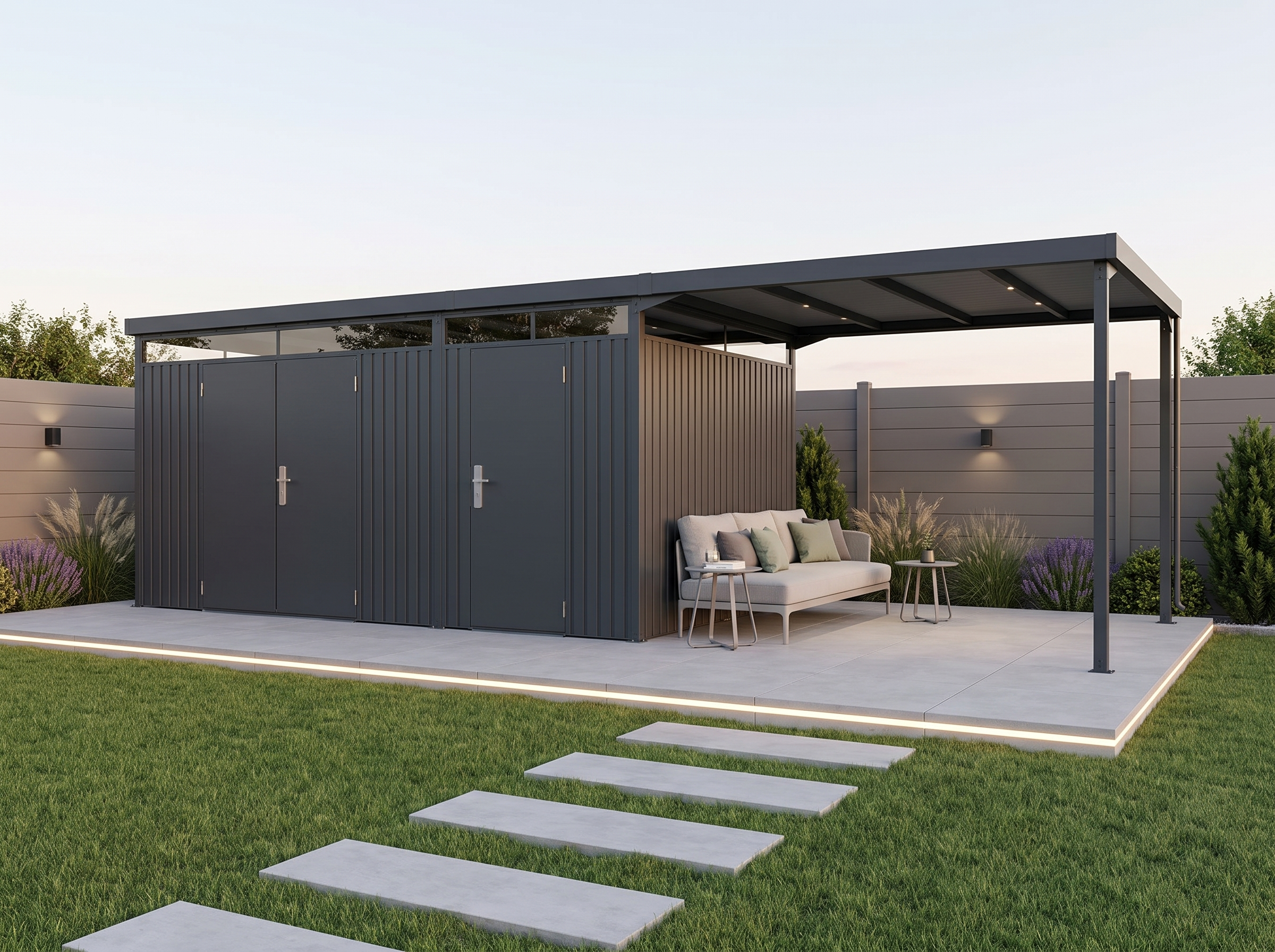 24 % reduziert: StarLine Metall Gerätehaus Solidum 2-Raum 21,90 m² Unkategorisiert online kaufen