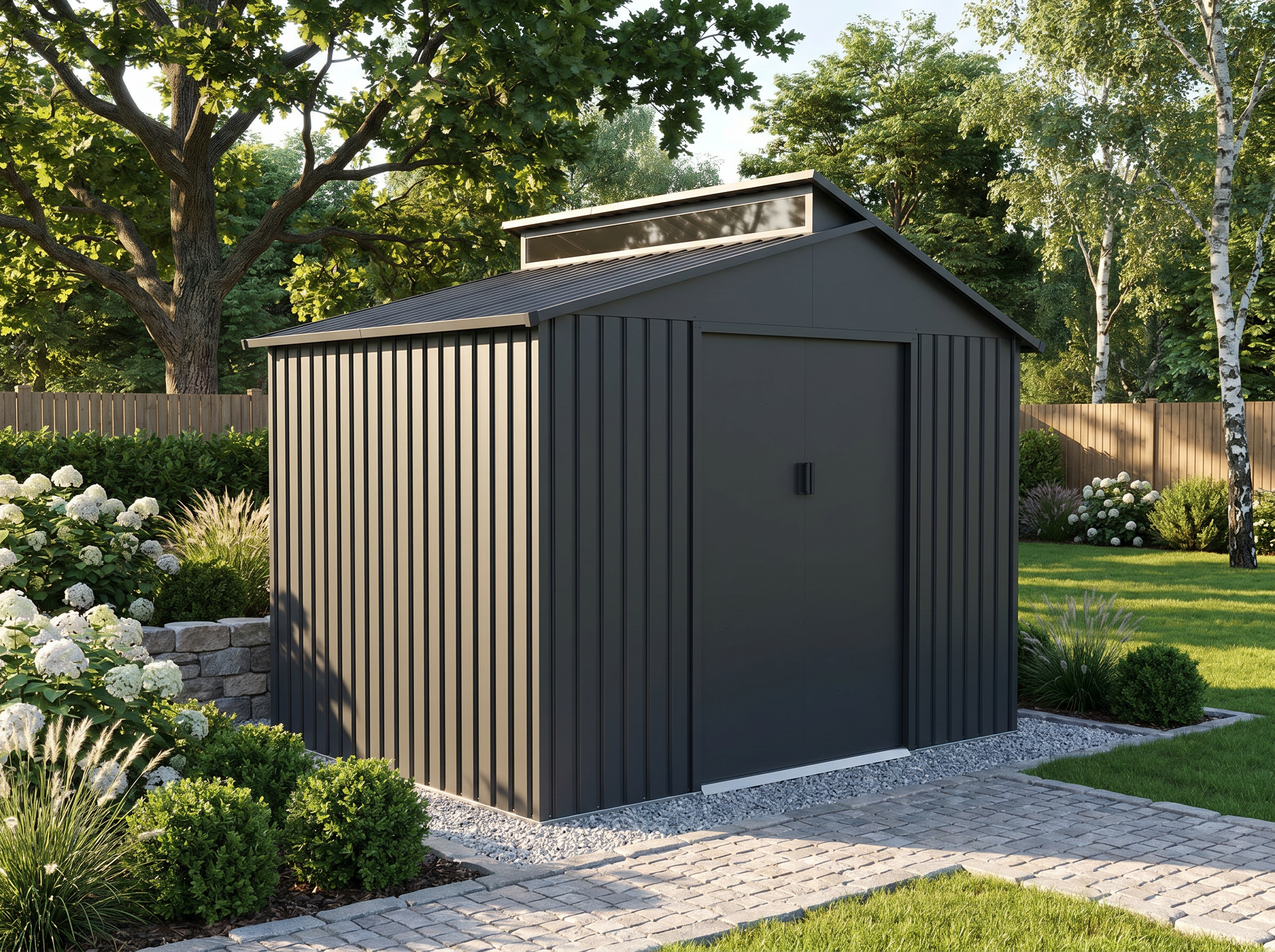 25 % reduziert: Metall Gerätehaus Modell Viva 5,44 m² 6m² Unkategorisiert online kaufen