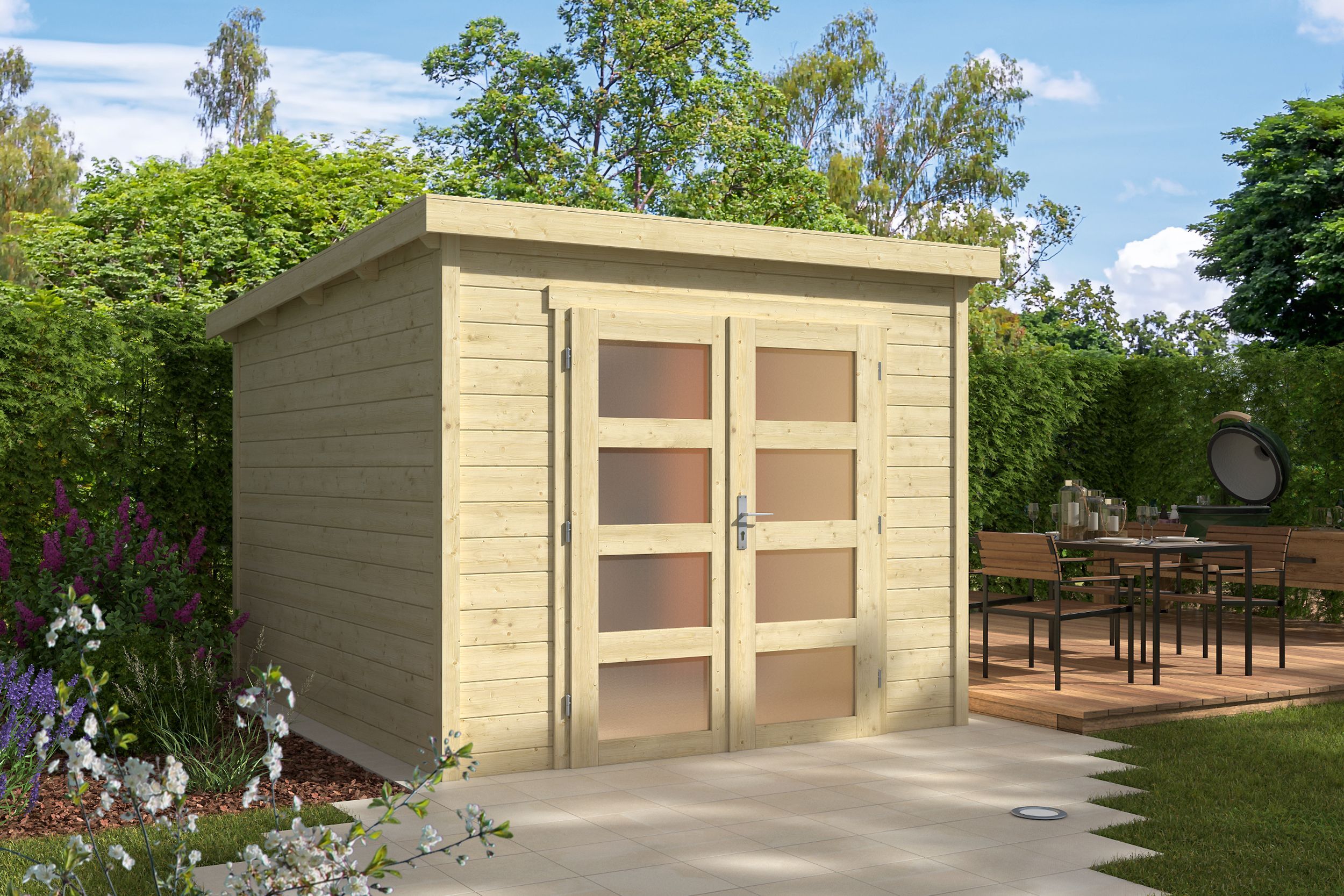 25 % reduziert: Pultdach Gartenhaus-Sonderangebot Modell Ella 28-A 6m² Unkategorisiert online kaufen
