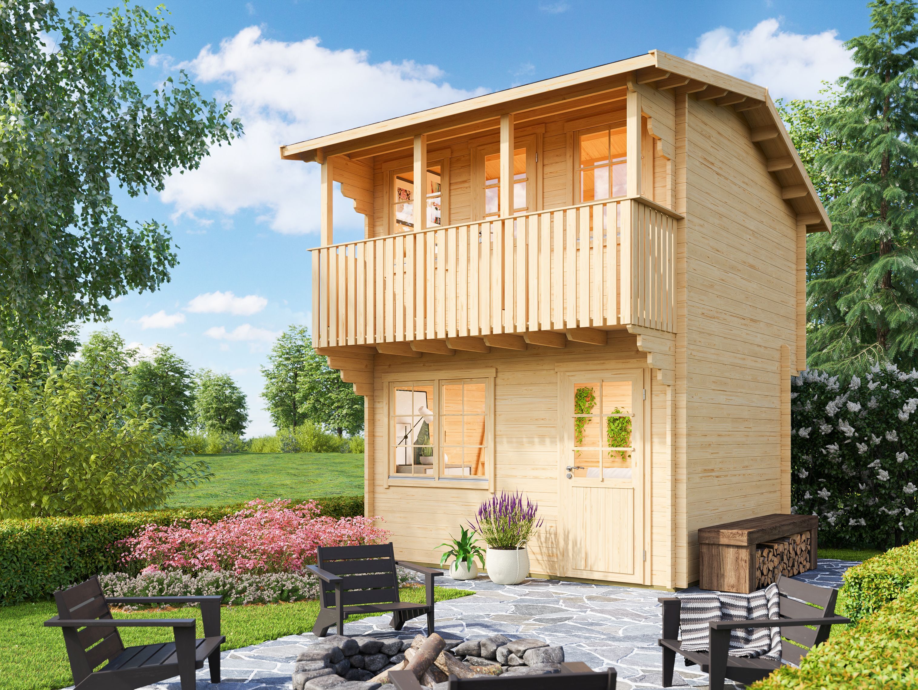 26 % reduziert: 2-stöckiges Fjordholz Satteldach Gartenhaus-Sonderangebot Modell Unkategorisiert online kaufen
