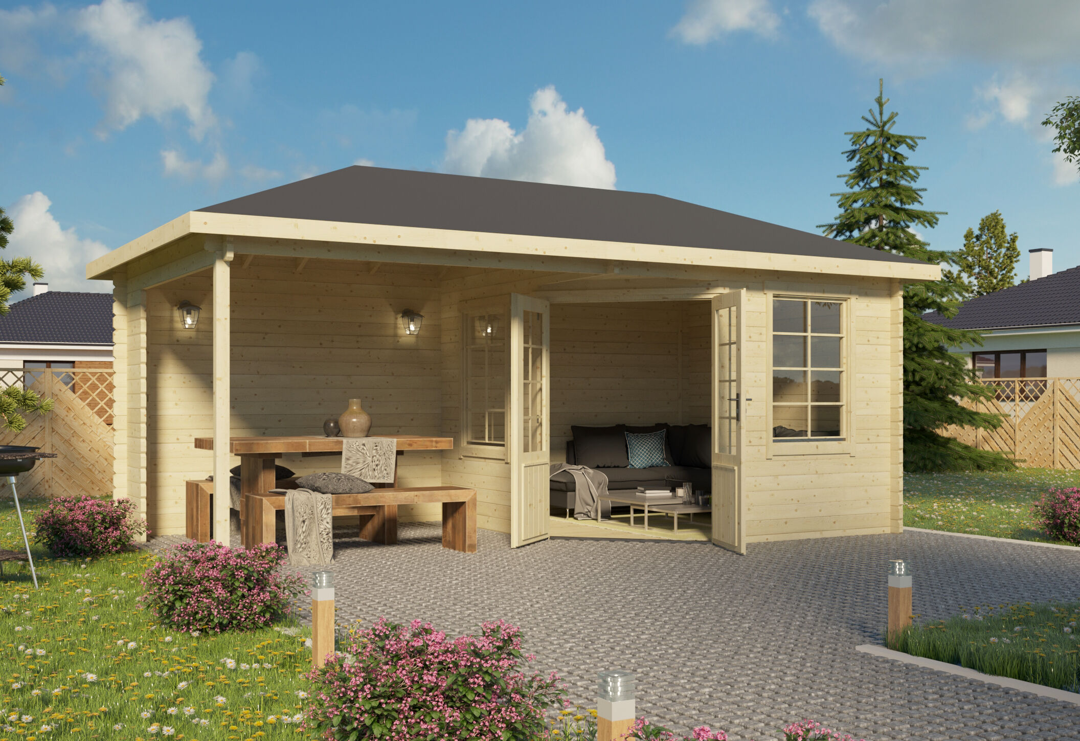 26 % reduziert: 5-Eck Gartenhaus-Sonderangebot Modell Helsingborg 40 20m² Unkategorisiert online kaufen 26 % reduziert: 5-Eck Gartenhaus-Sonderangebot Modell Helsingborg 40 20m² Unkategorisiert online kaufen