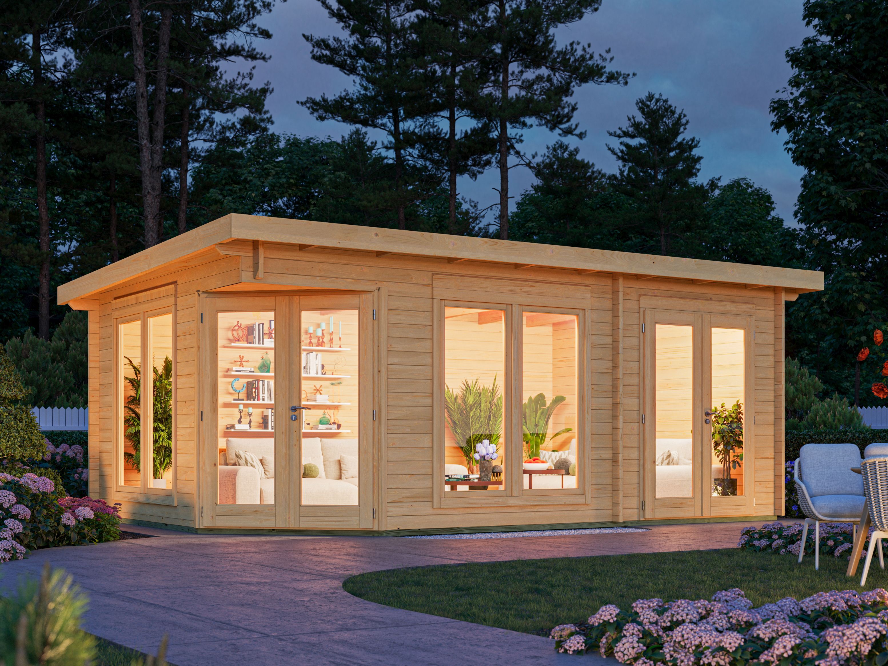 26 % reduziert: Fjordholz 5 Eck Gartenhaus-Sonderangebot Modell Julia 40 20m² Unkategorisiert online kaufen
