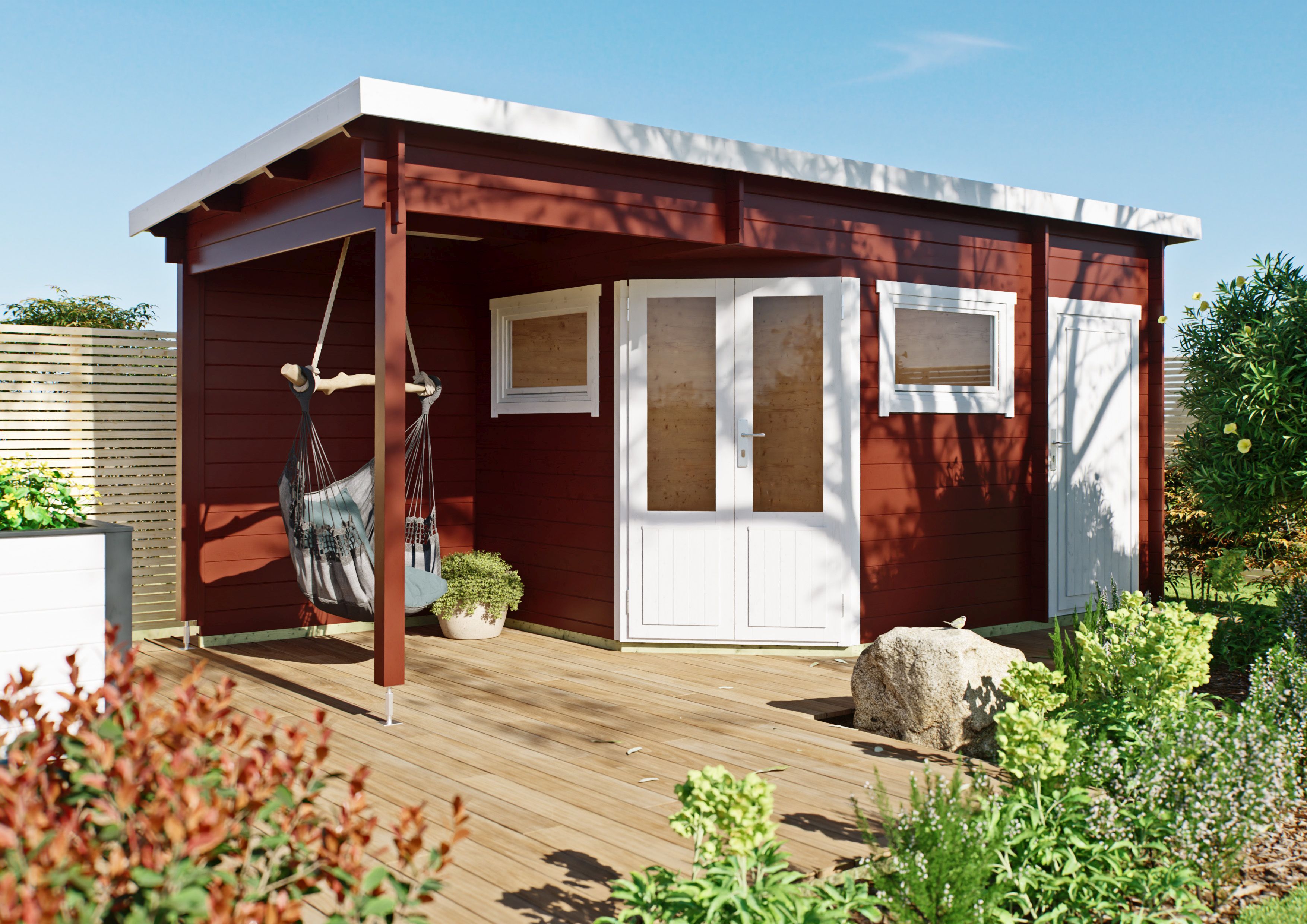 26 % reduziert: Fjordholz 5-Eck Gartenhaus-Sonderangebot Modell Leva 2E 18m² Unkategorisiert online kaufen