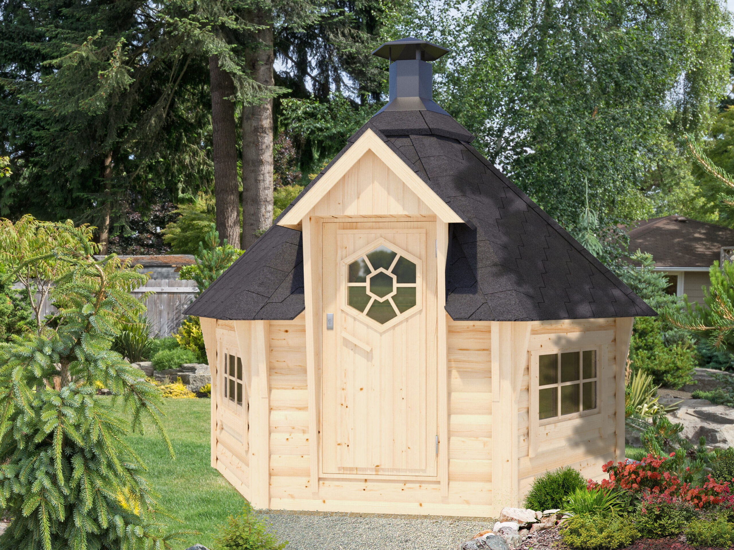 26 % reduziert: Fjordholz 6-Eck Grillkota Modell Nils 6m² 6m² Unkategorisiert online kaufen