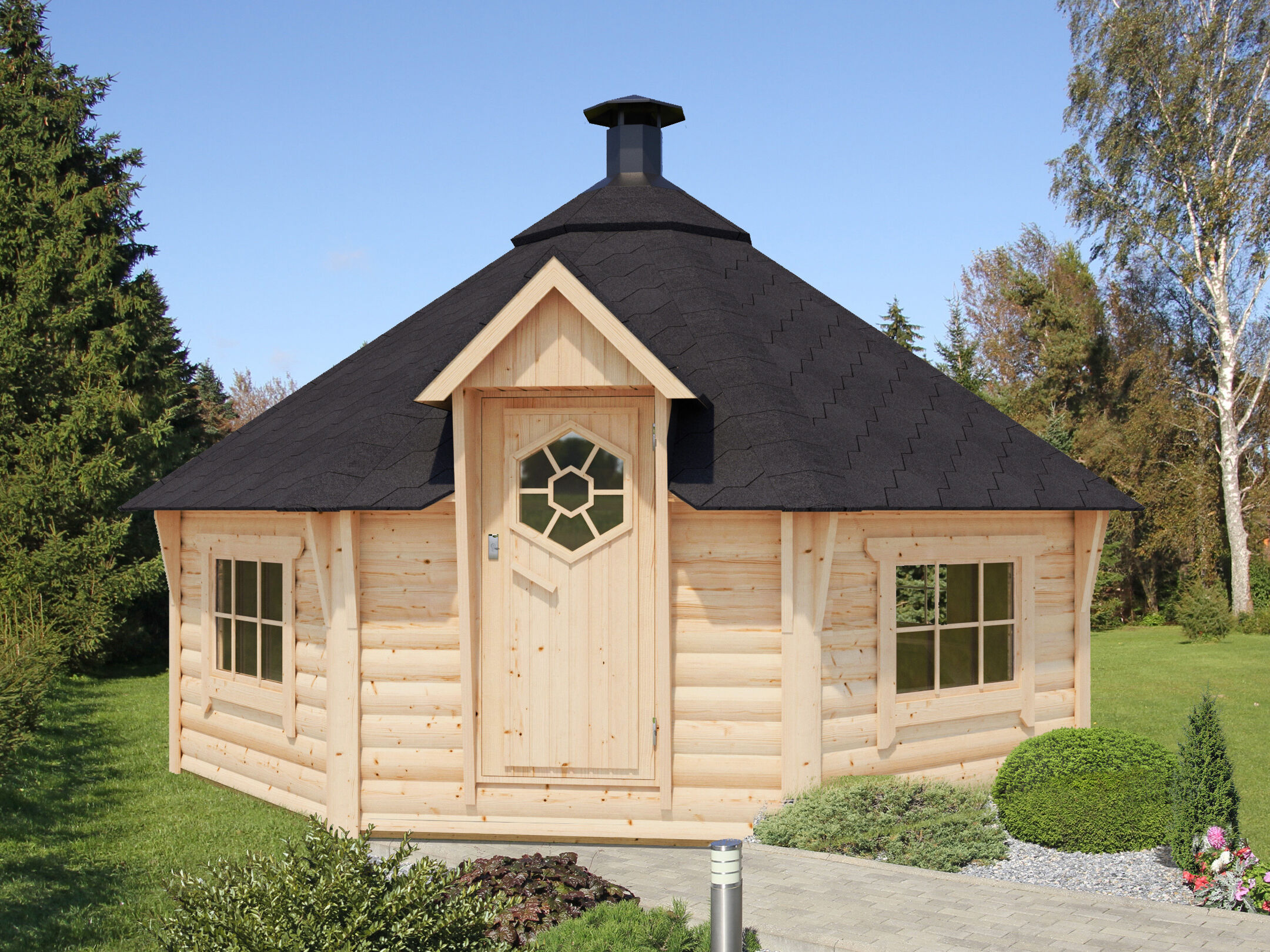 26 % reduziert: Fjordholz 8-Eck Grillkota Modell Nils 17 m² 36m² Unkategorisiert online kaufen