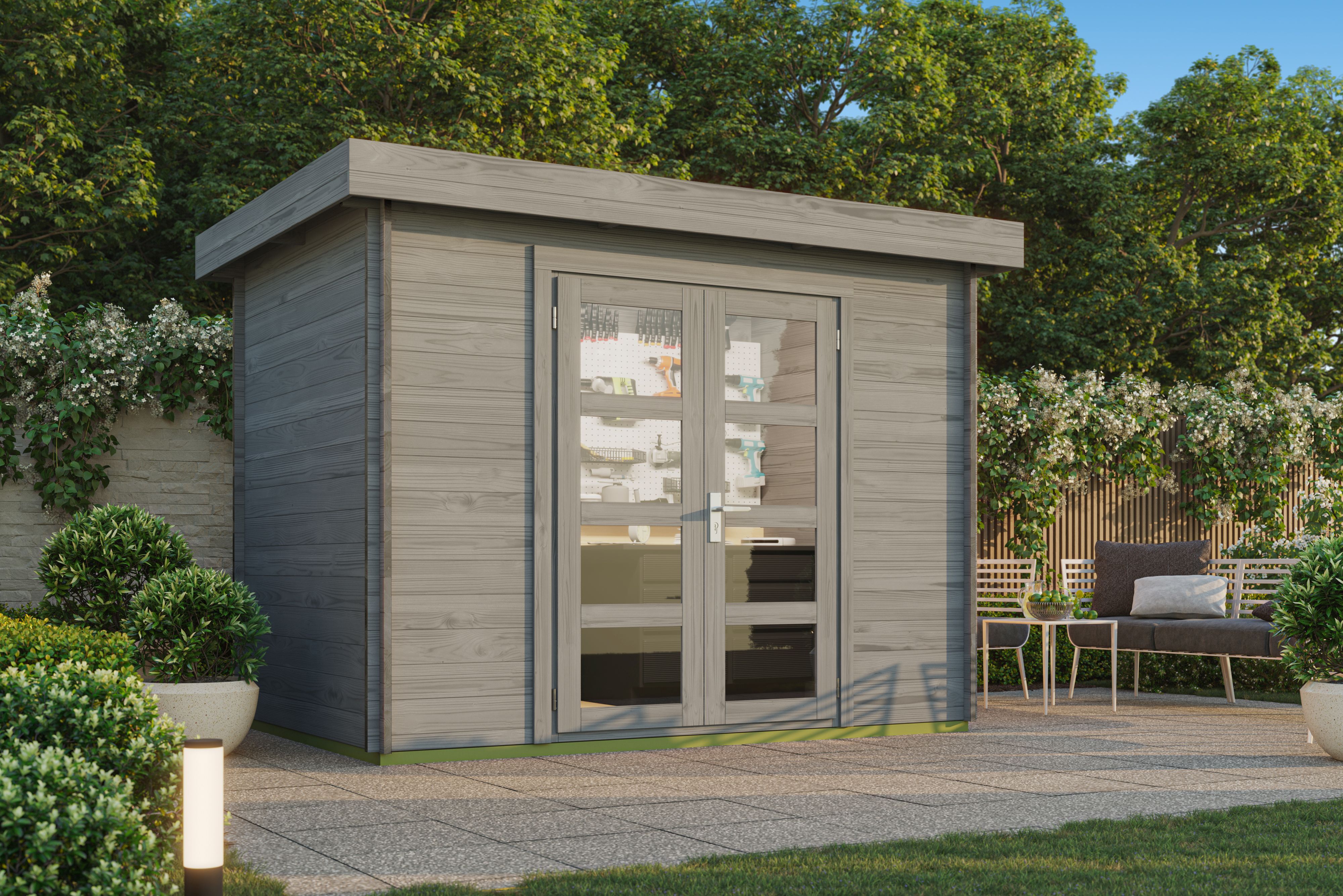 26 % reduziert: Fjordholz Flachdach Gartenhaus-Sonderangebot Modell Chris 28 6m² Unkategorisiert online kaufen