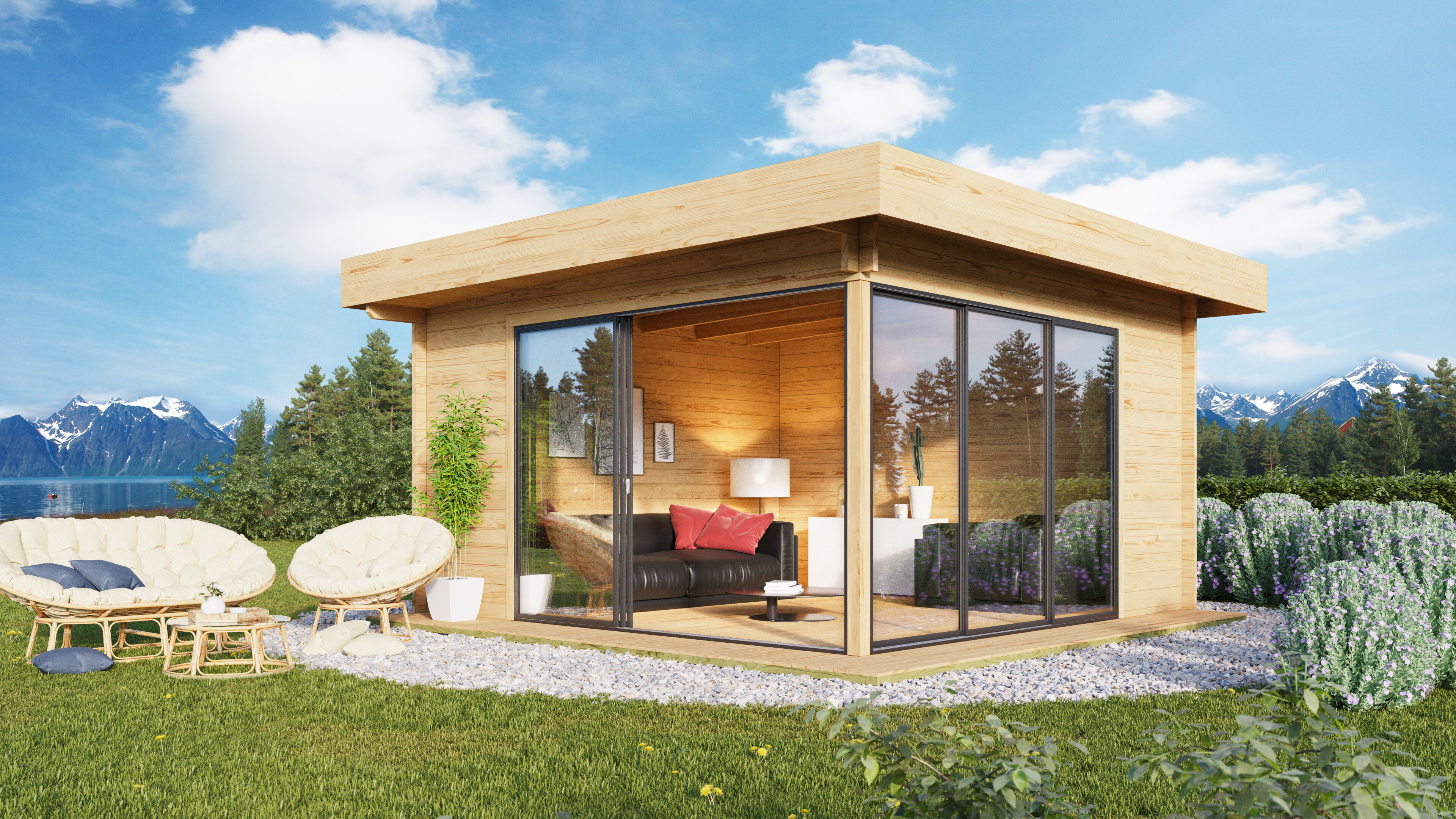 26 % reduziert: Fjordholz Gartenhaus-Sonderangebot Alu Concept 70 D 36m² Unkategorisiert online kaufen