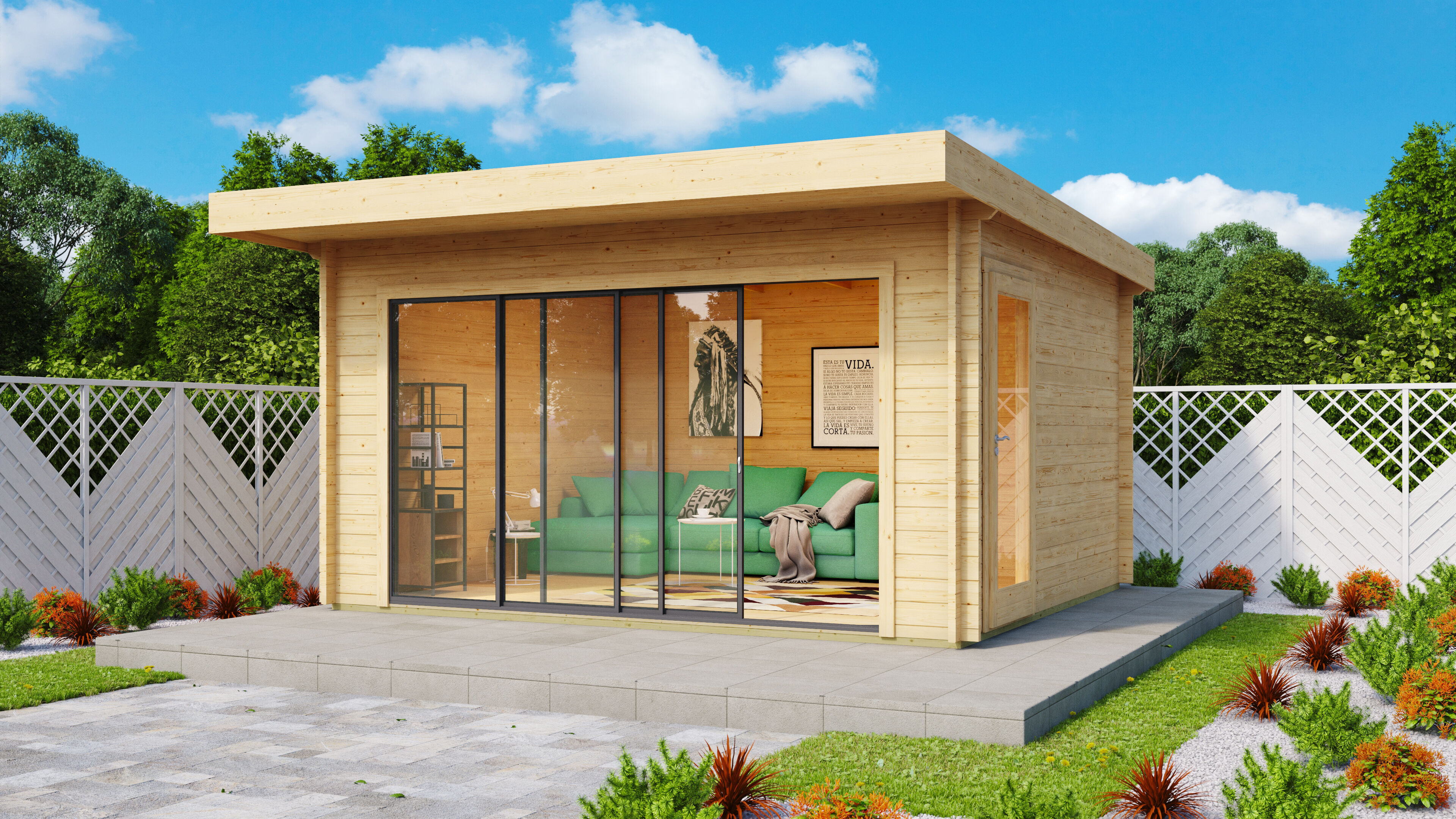 26 % reduziert: Fjordholz Gartenhaus-Sonderangebot Alu Concept 70 E 24m² Unkategorisiert online kaufen