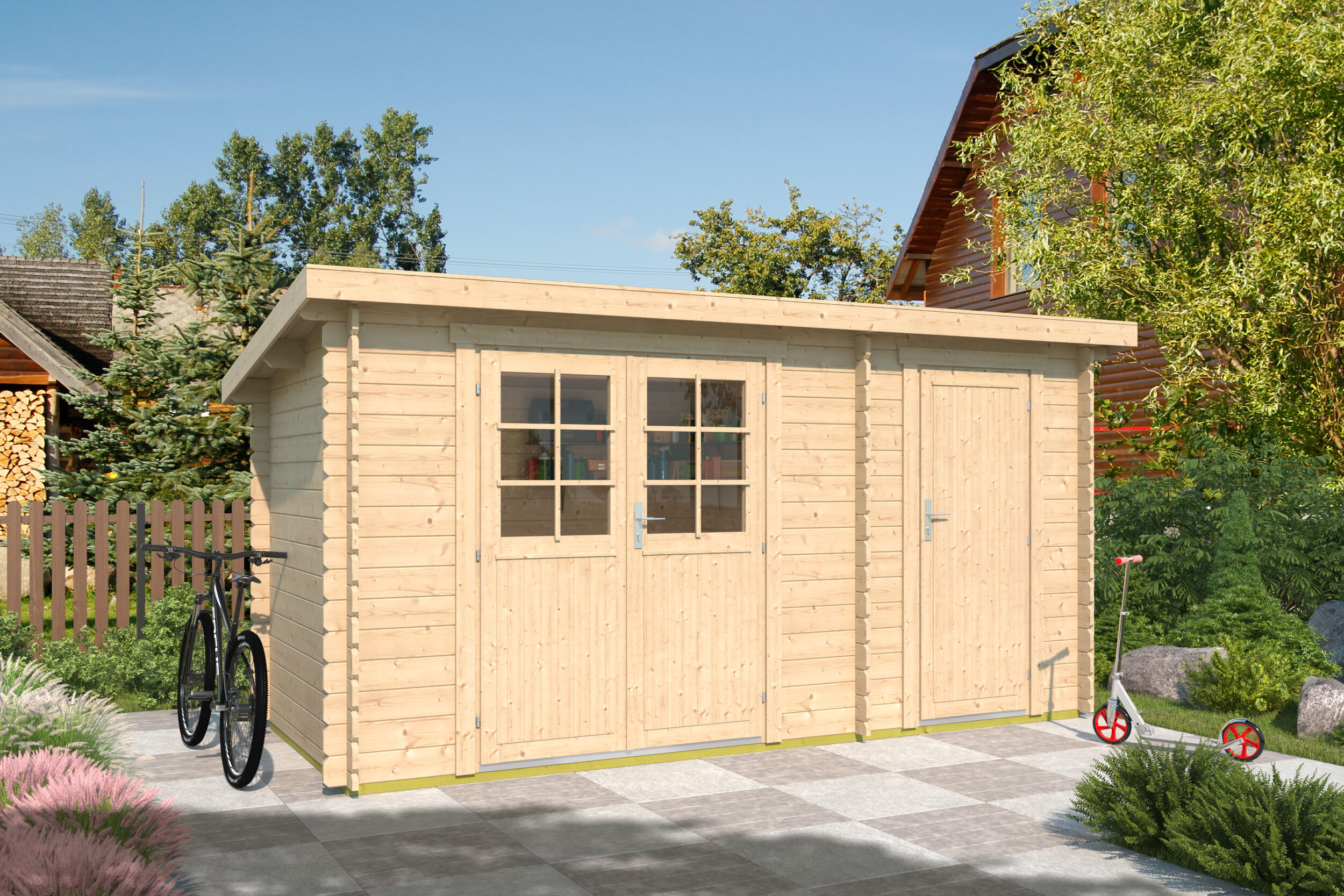 26 % reduziert: Fjordholz Gartenhaus-Sonderangebot Modell Annika 28 B 15m² Unkategorisiert online kaufen