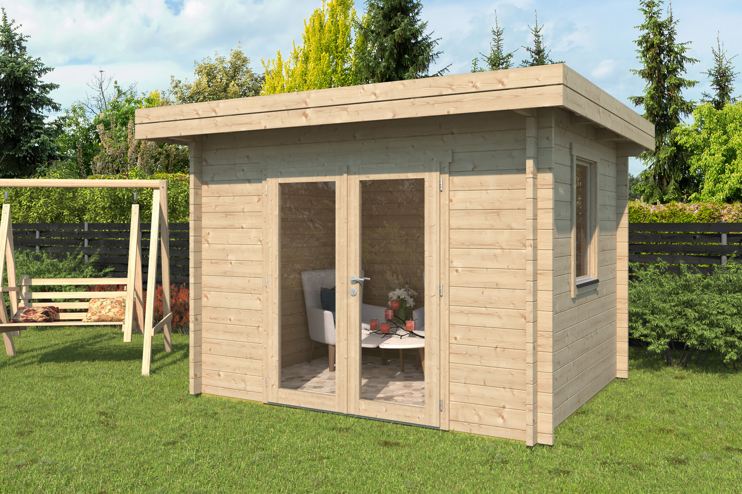 26 % reduziert: Fjordholz Gartenhaus-Sonderangebot Modell Baruda 44 7m² Unkategorisiert online kaufen