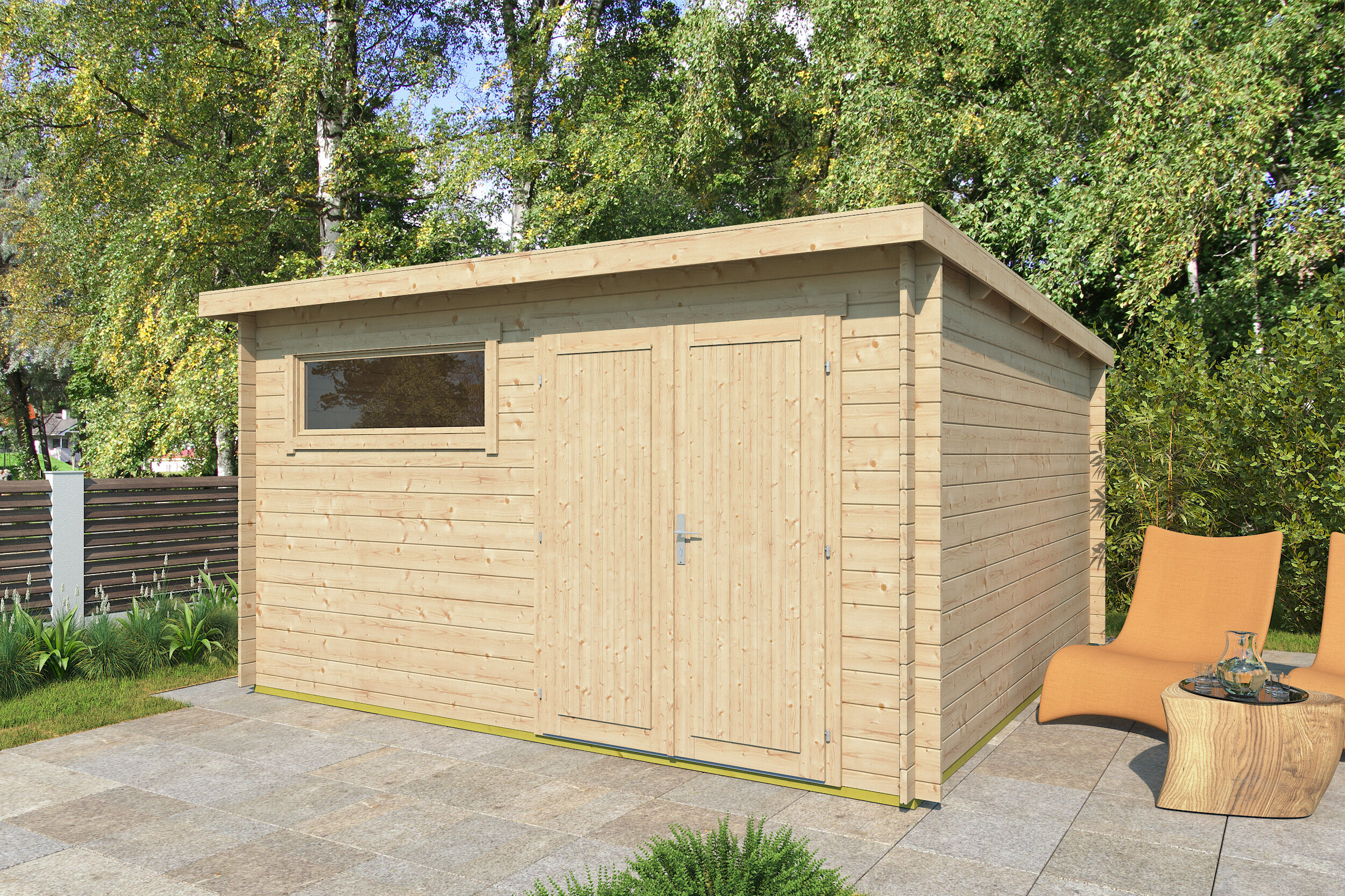 26 % reduziert: Fjordholz Gartenhaus-Sonderangebot Modell Gent 28 G 16m² Unkategorisiert online kaufen