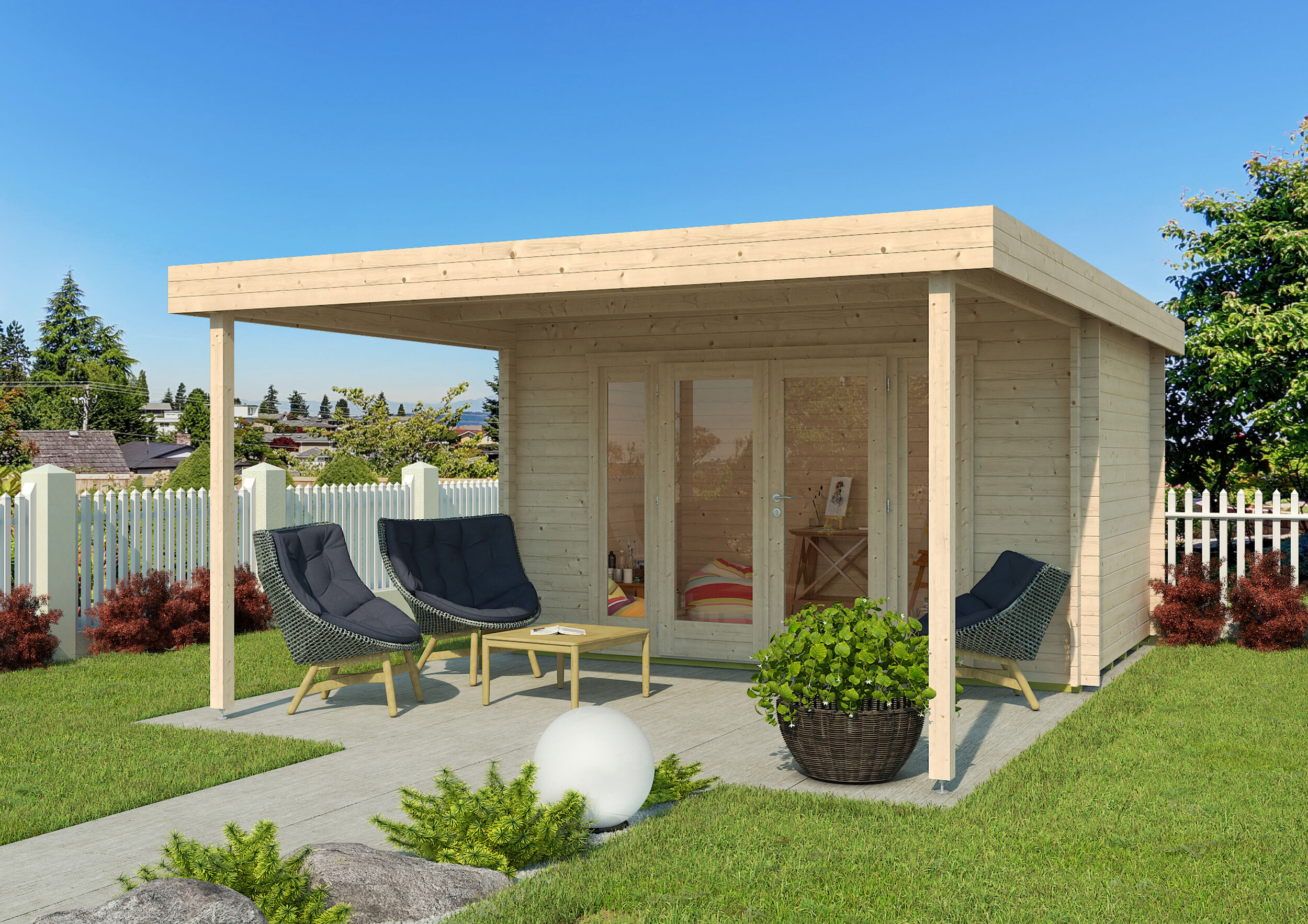 26 % reduziert: Fjordholz Gartenhaus-Sonderangebot Modell Hakon 44 24m² Unkategorisiert online kaufen