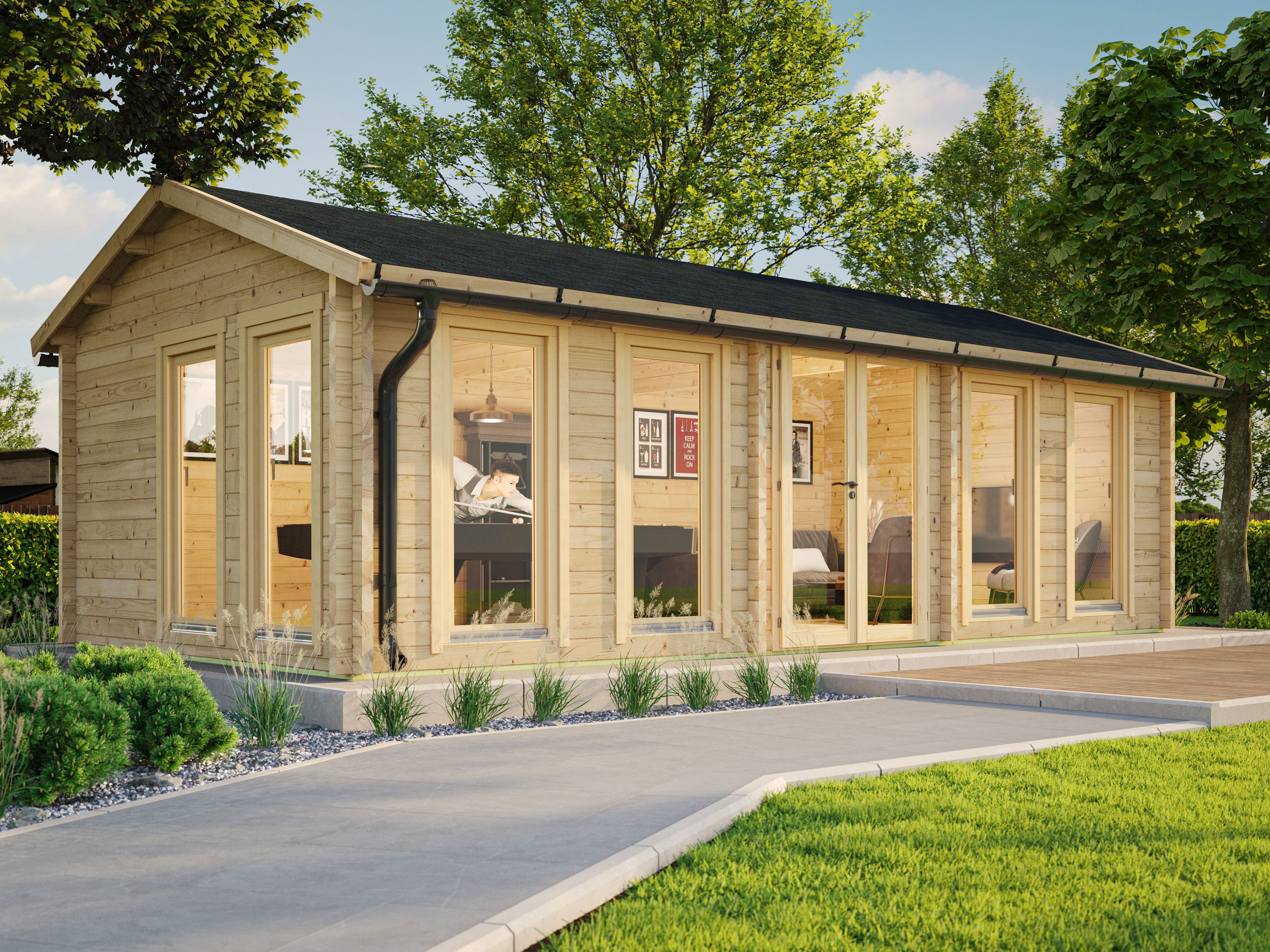 26 % reduziert: Fjordholz Gartenhaus-Sonderangebot Modell Helena 70 A 32m² Unkategorisiert online kaufen
