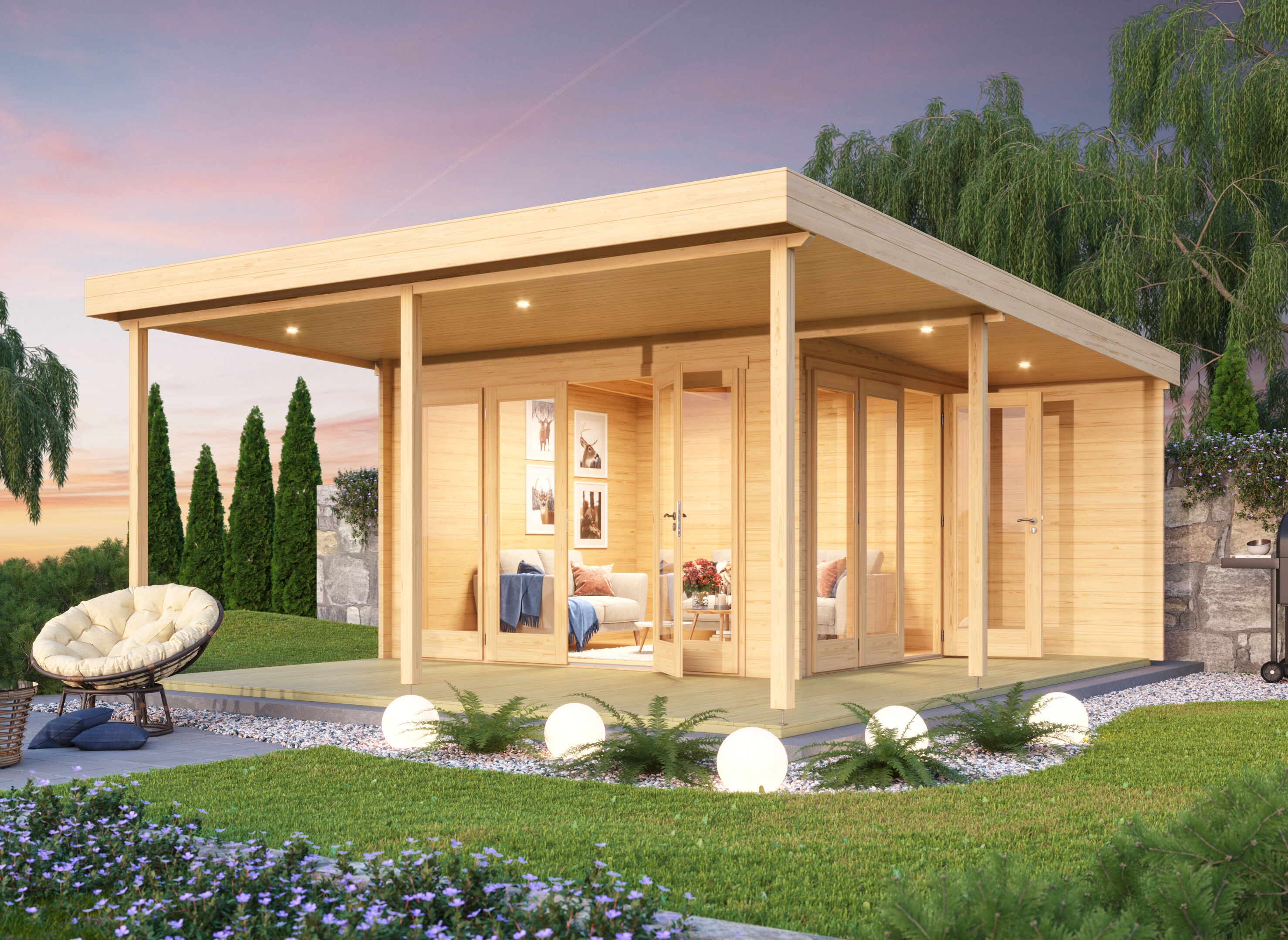 26 % reduziert: Fjordholz Gartenhaus-Sonderangebot Modell Keno 44 48m² Unkategorisiert online kaufen