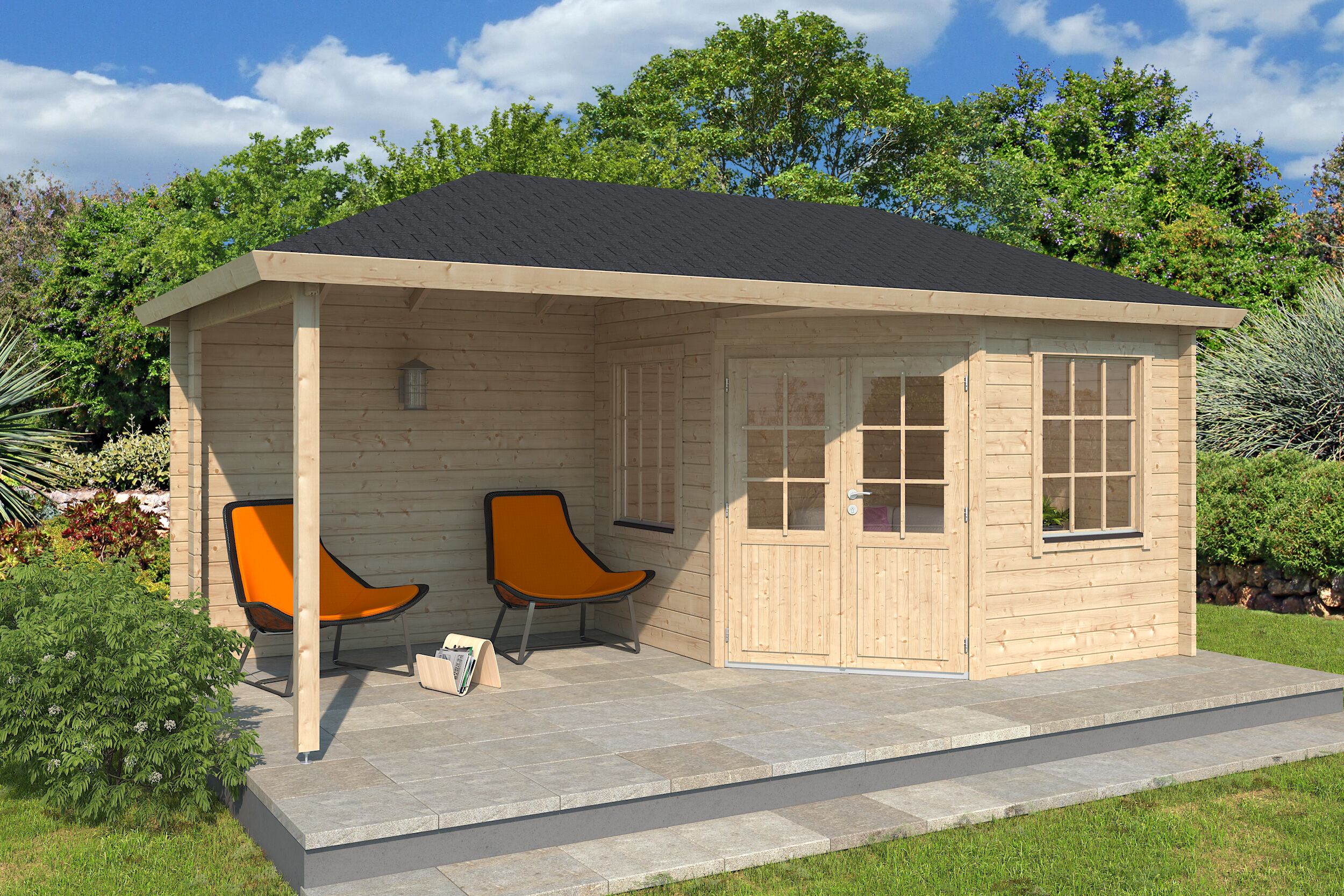 26 % reduziert: Fjordholz Gartenhaus-Sonderangebot Modell Lenja 70 18m² Unkategorisiert online kaufen