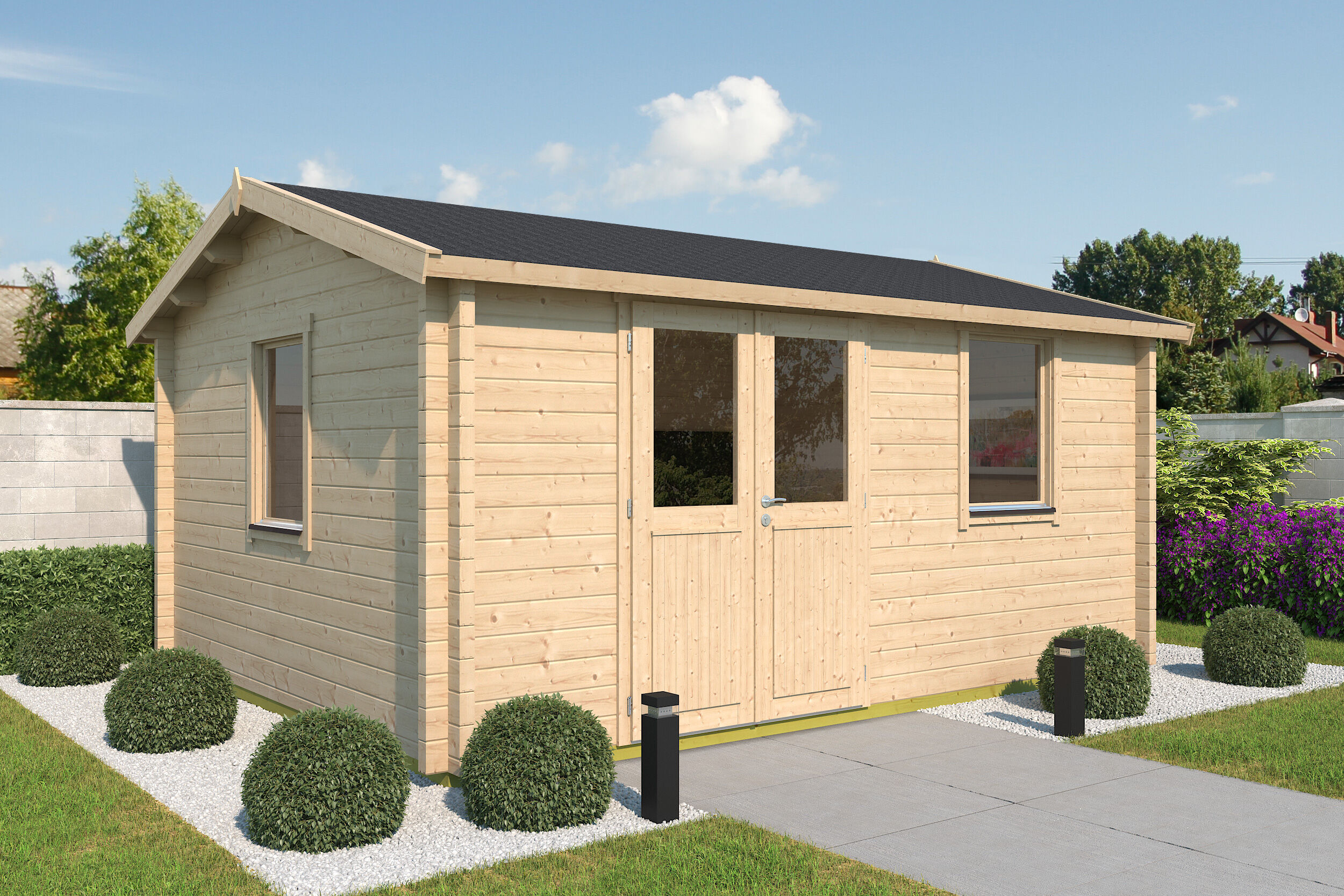 26 % reduziert: Fjordholz Gartenhaus-Sonderangebot Modell Narvic 70 F 24m² Unkategorisiert online kaufen