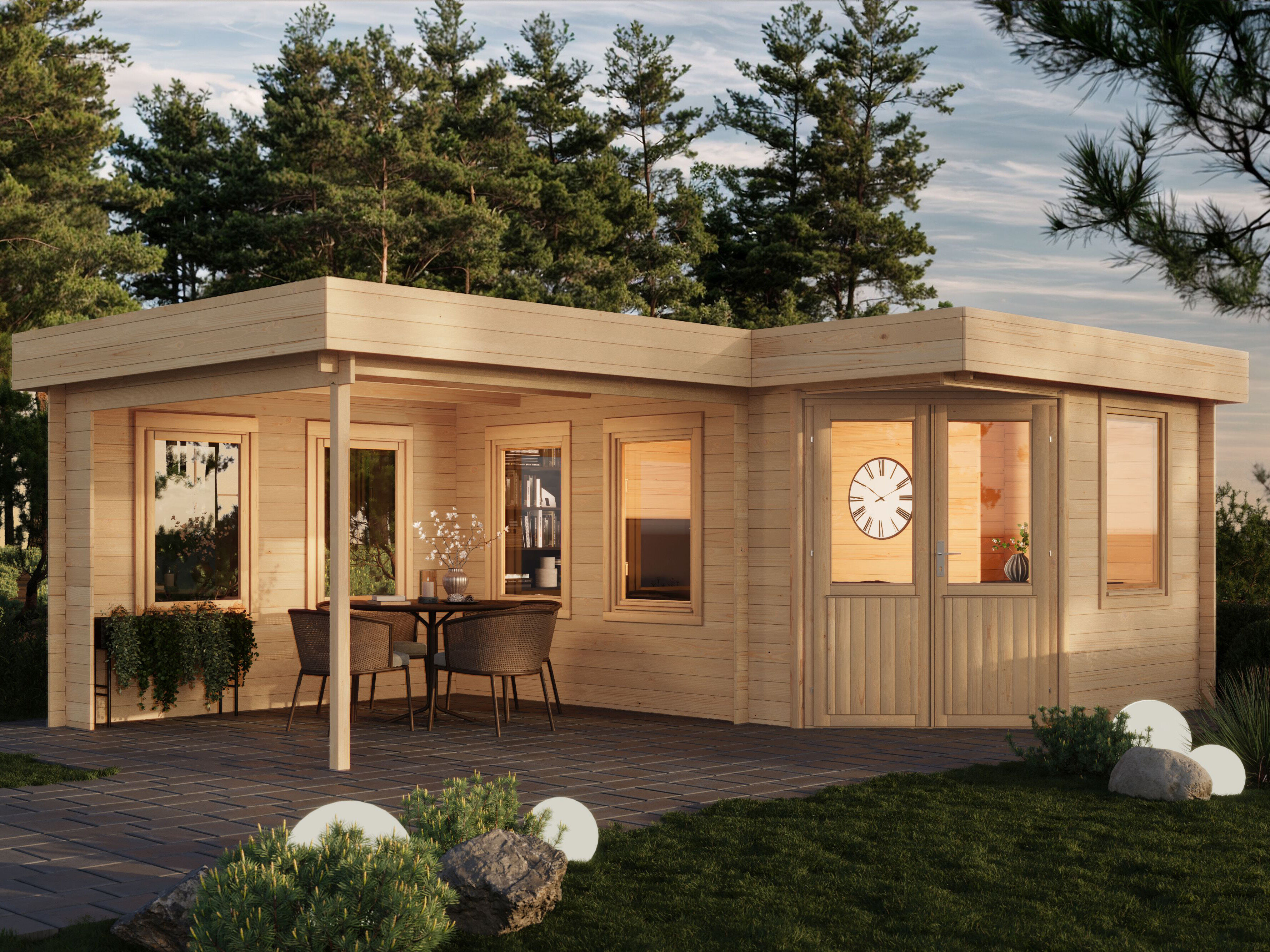 26 % reduziert: Fjordholz Gartenhaus-Sonderangebot Modell Petro 24m² Unkategorisiert online kaufen