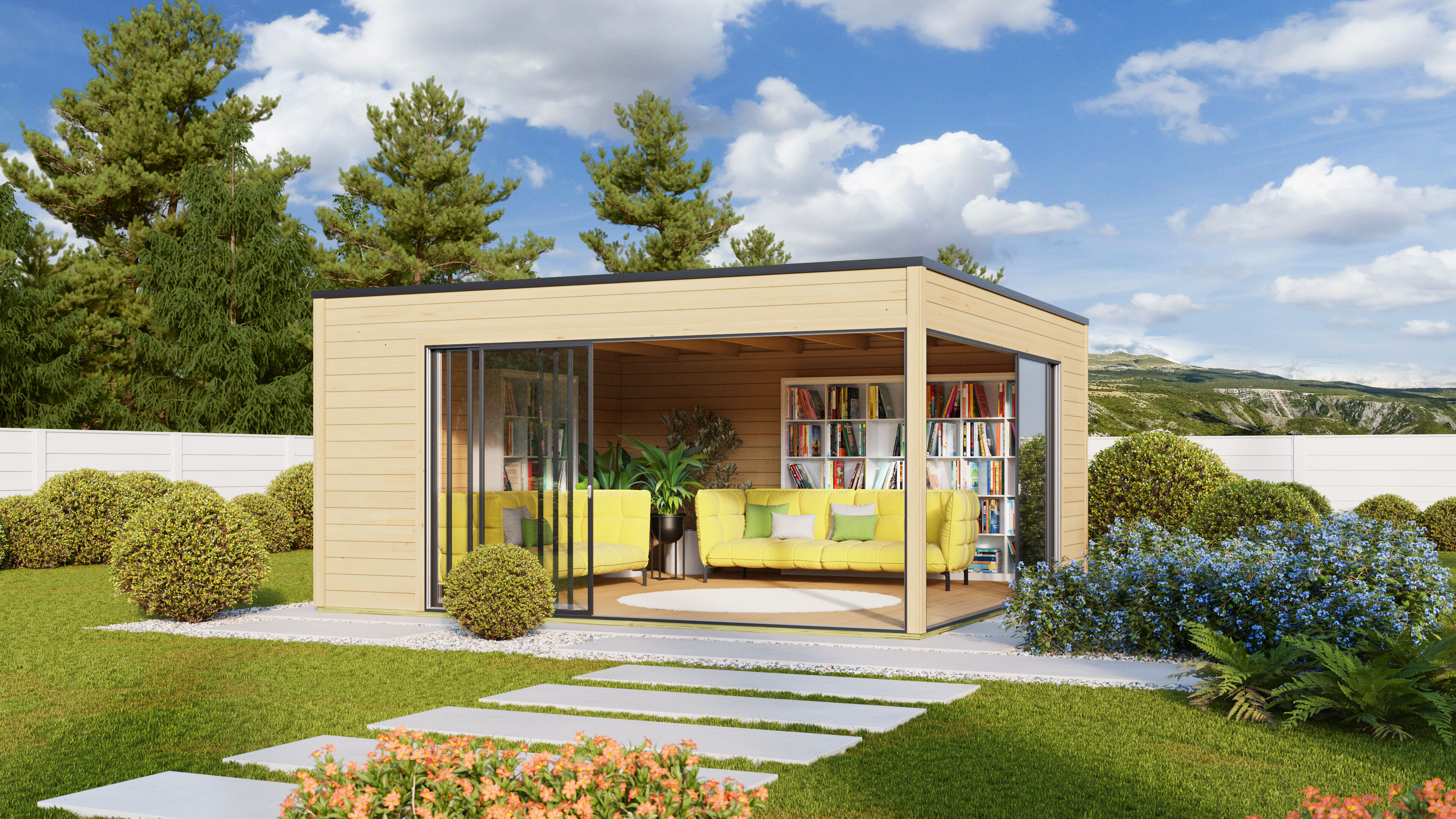 26 % reduziert: Fjordholz Gartenhaus-Sonderangebot Modell Q-BIC Alu 44 F 25m² Unkategorisiert online kaufen