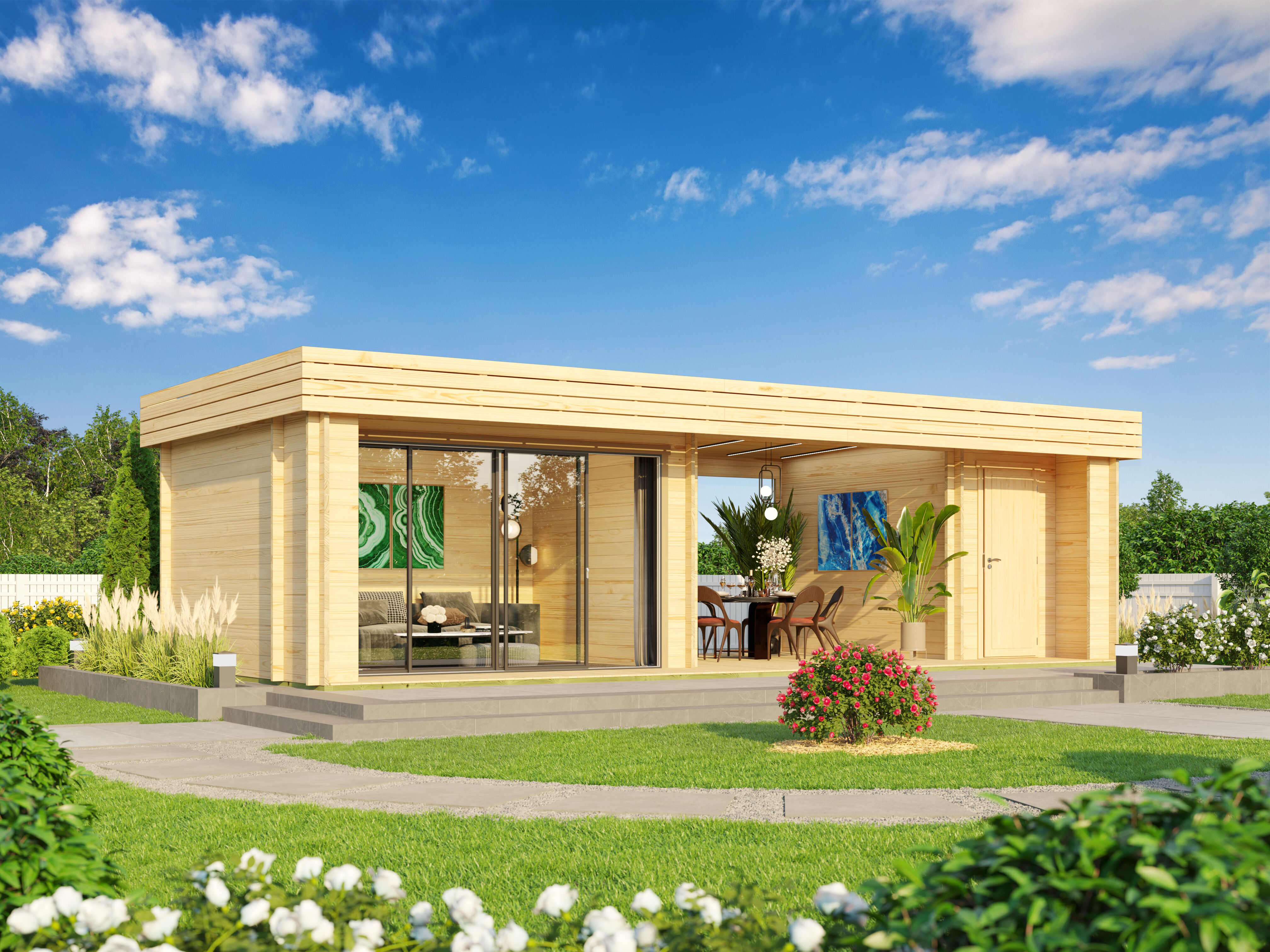 26 % reduziert: Fjordholz Gartenhaus-Sonderangebot Modell Rait 44 ALU 40m² Unkategorisiert online kaufen