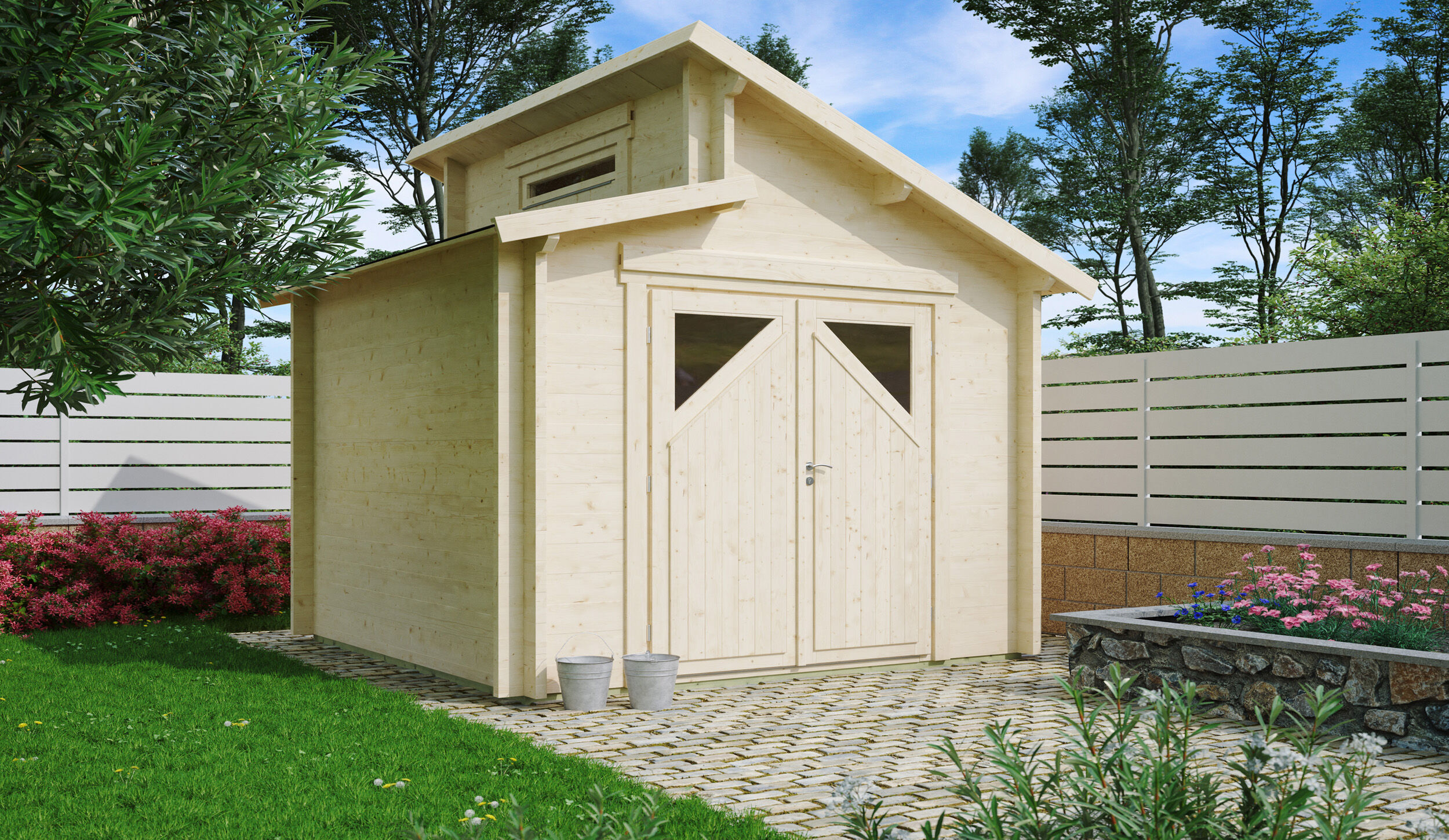 26 % reduziert: Fjordholz Gartenhaus-Sonderangebot Modell Varianta 44 B 16m² Unkategorisiert online kaufen