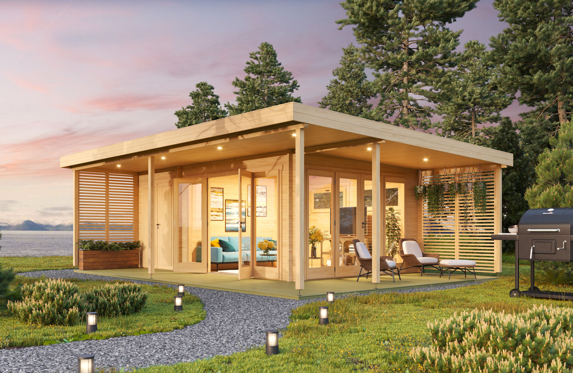 26 % reduziert: Fjordholz Gartenlounge Modell Kilian 70 48m² Unkategorisiert online kaufen