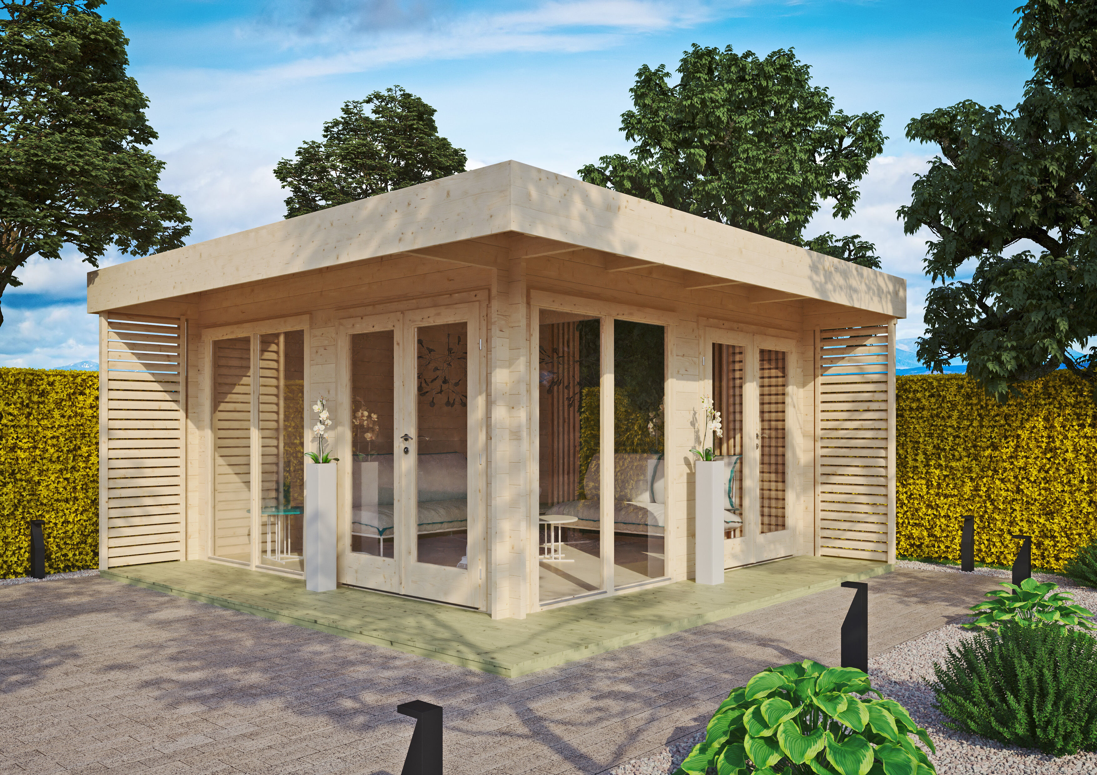 26 % reduziert: Fjordholz Gartenlounge Modell Lina 44 A 16m² Unkategorisiert online kaufen
