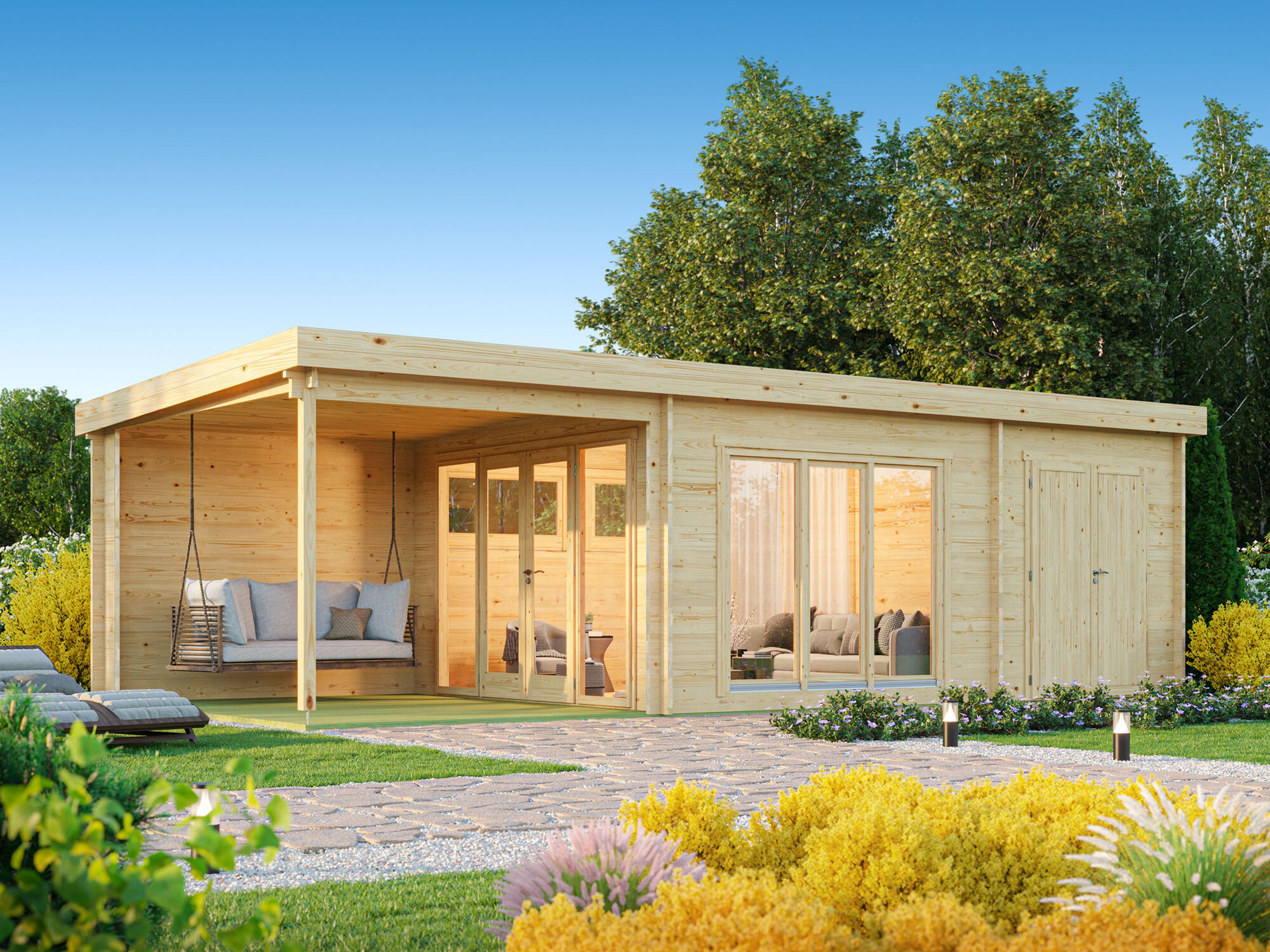 26 % reduziert: Fjordholz Gartenlounge Modell Olaf 44 40m² Unkategorisiert online kaufen