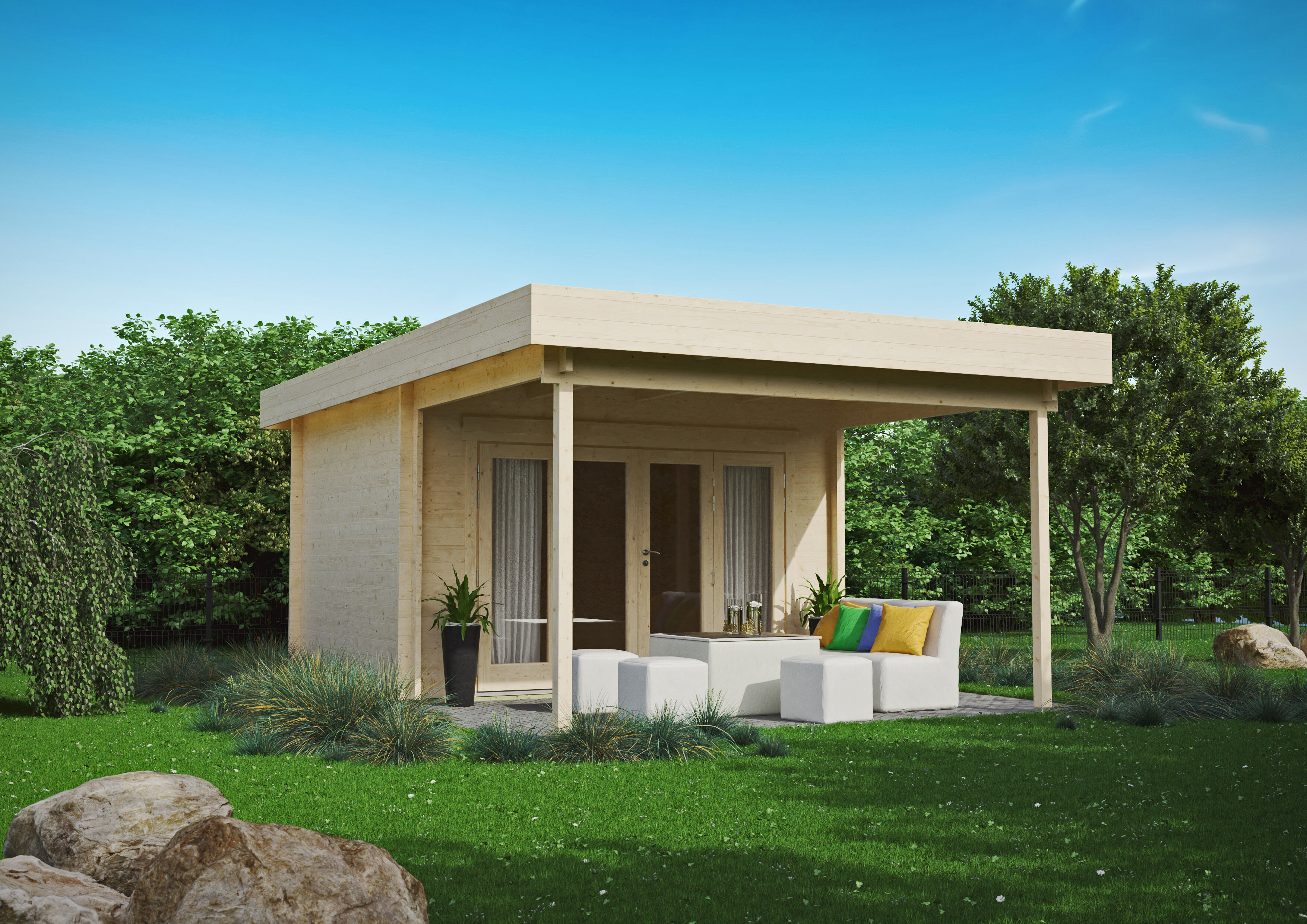 26 % reduziert: Fjordholz Gartenlounge Modell Sandra 44 D 12m² Unkategorisiert online kaufen