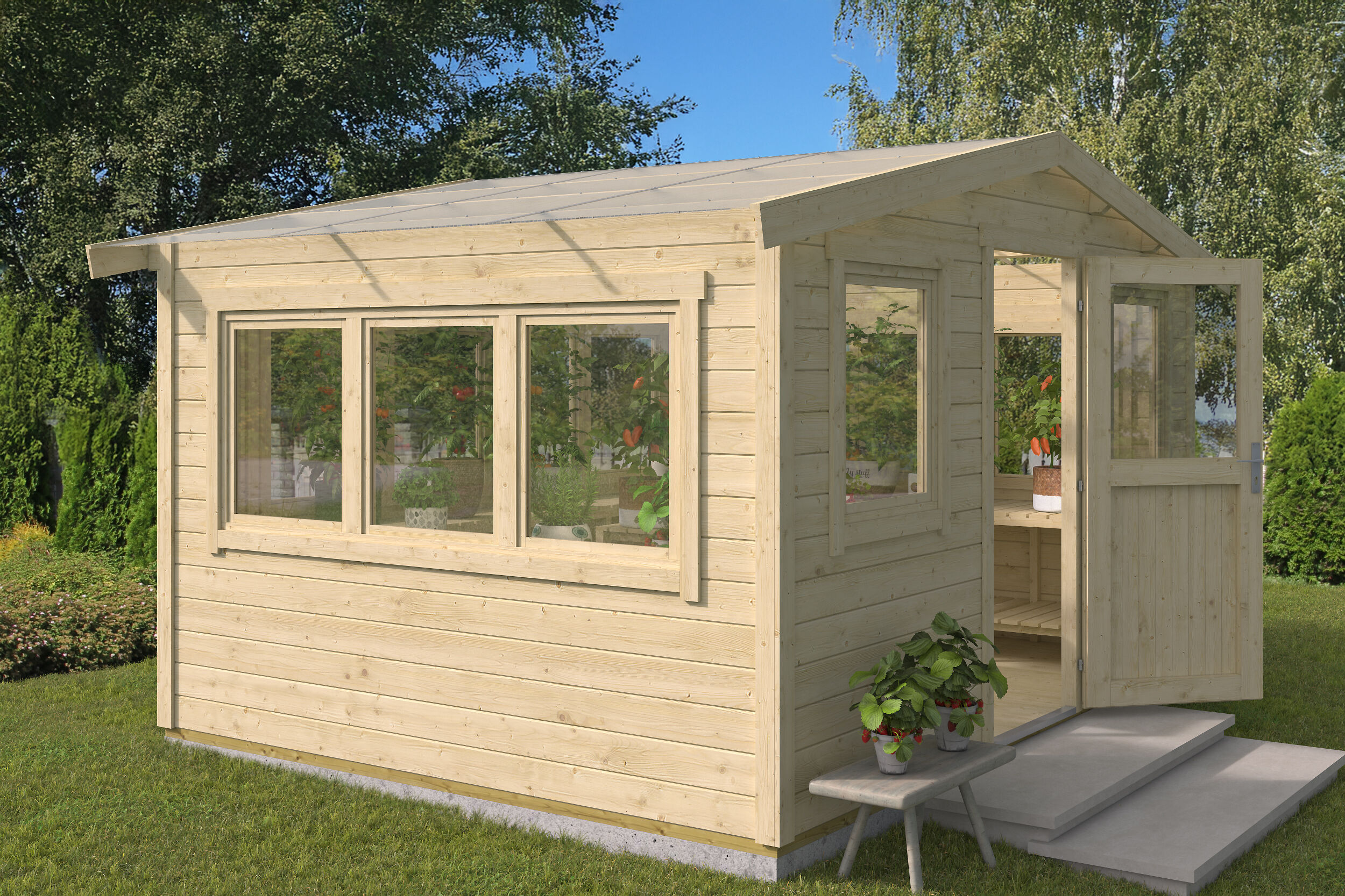 26 % reduziert: Fjordholz Gewächshaus aus Holz Modell 28 C Unkategorisiert online kaufen