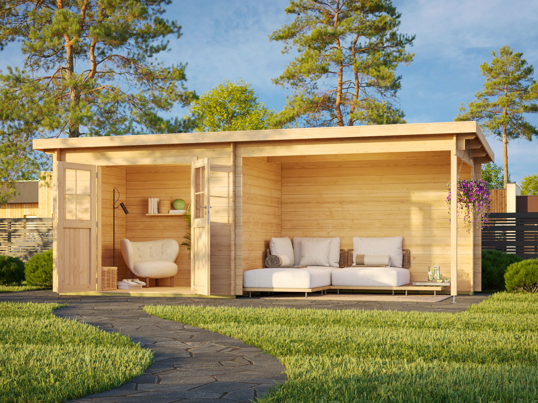 26 % reduziert: Fjordholz Pultdach Gartenhaus-Sonderangebot Modell Ezra 2J farbl 12m² Unkategorisiert online kaufen