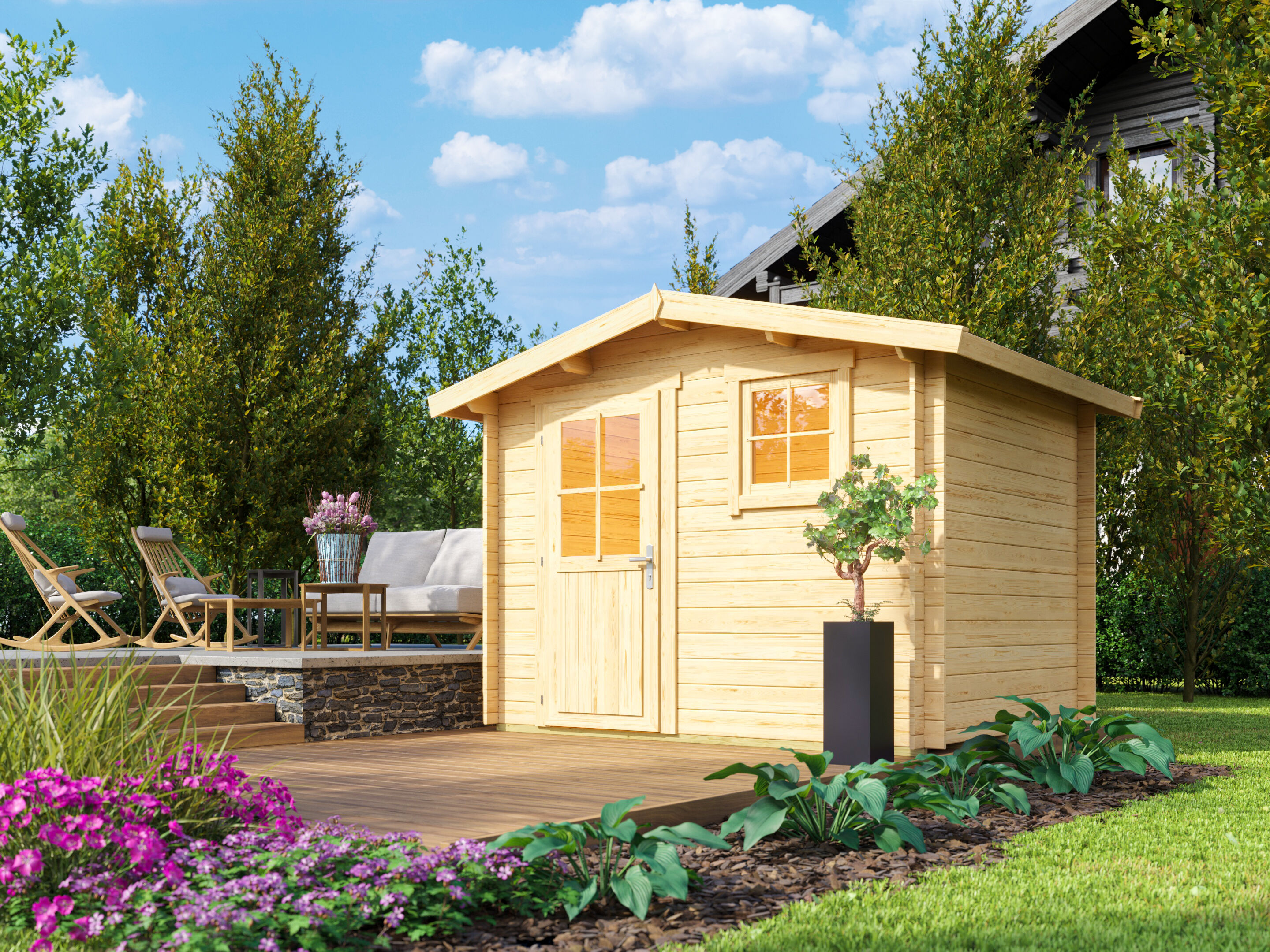 26 % reduziert: Fjordholz Satteldach Gartenhaus-Sonderangebot Modell Eliza 2B 6m² Unkategorisiert online kaufen