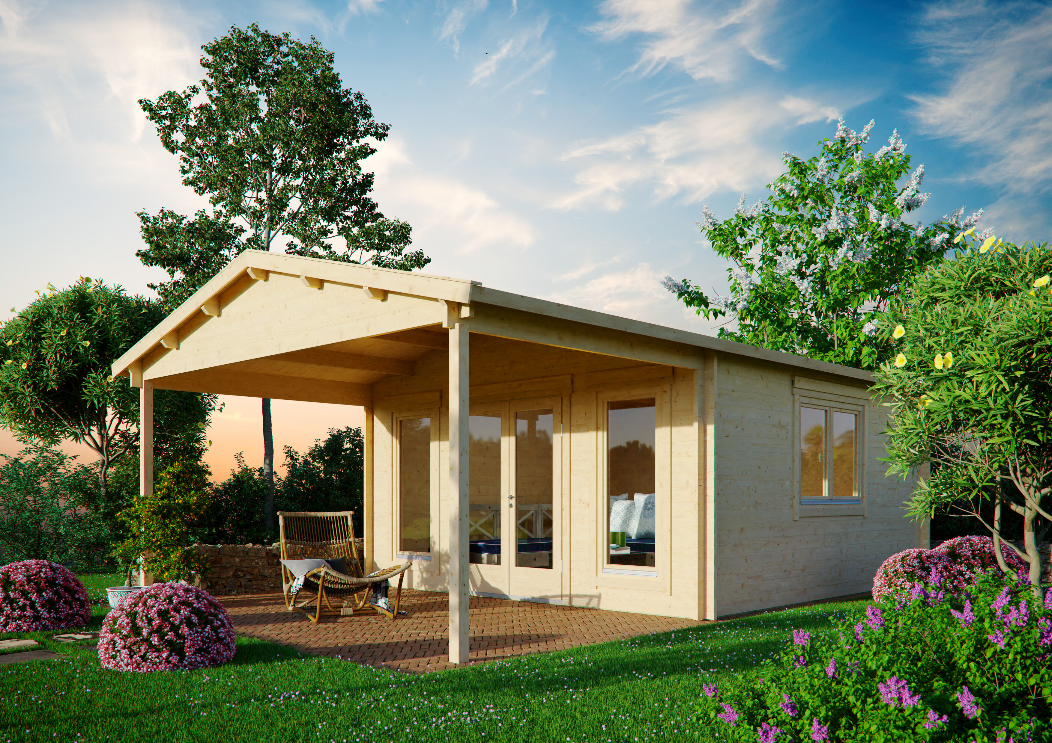 26 % reduziert: Gartenhaus-Sonderangebot Modell Julia 44 D 35m² Unkategorisiert online kaufen
