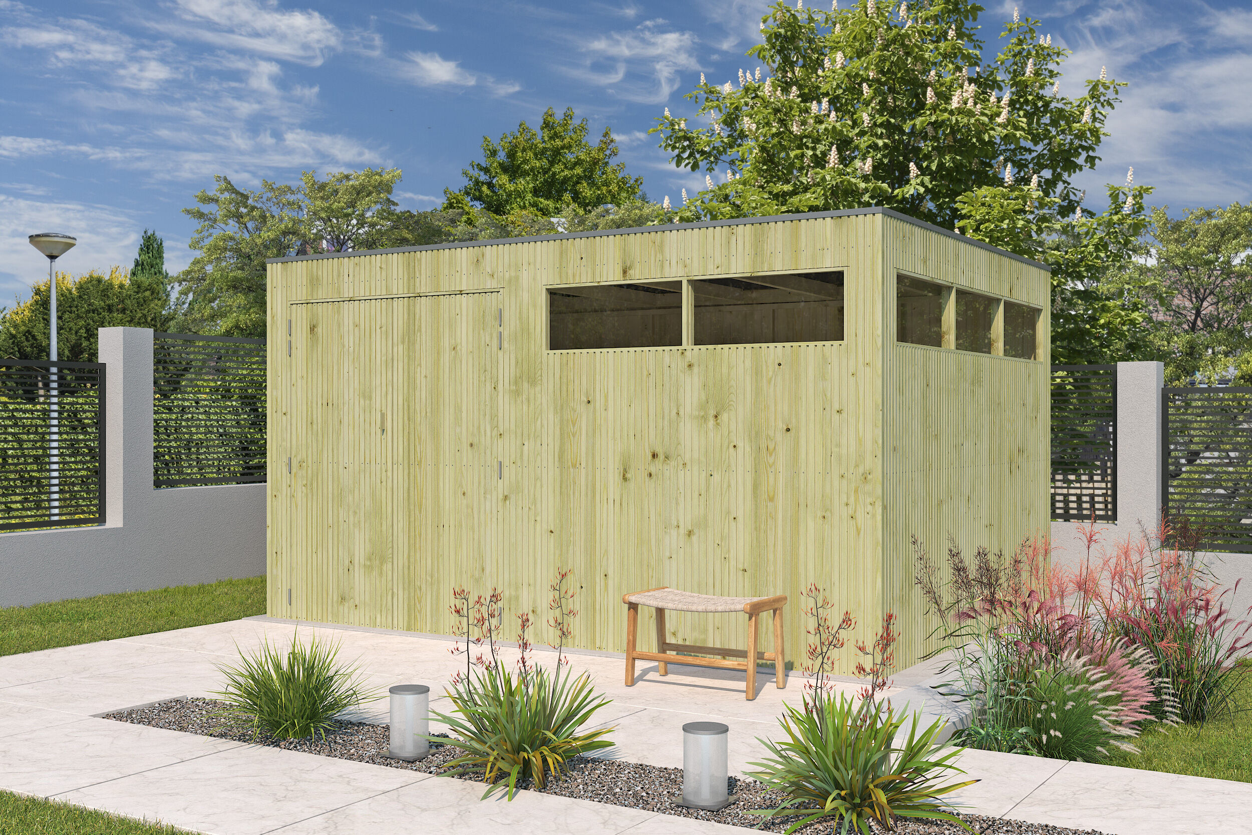 26 % reduziert: Gartenhaus-Sonderangebot Modell QBV3-Line 11,89 m² 12m² Unkategorisiert online kaufen