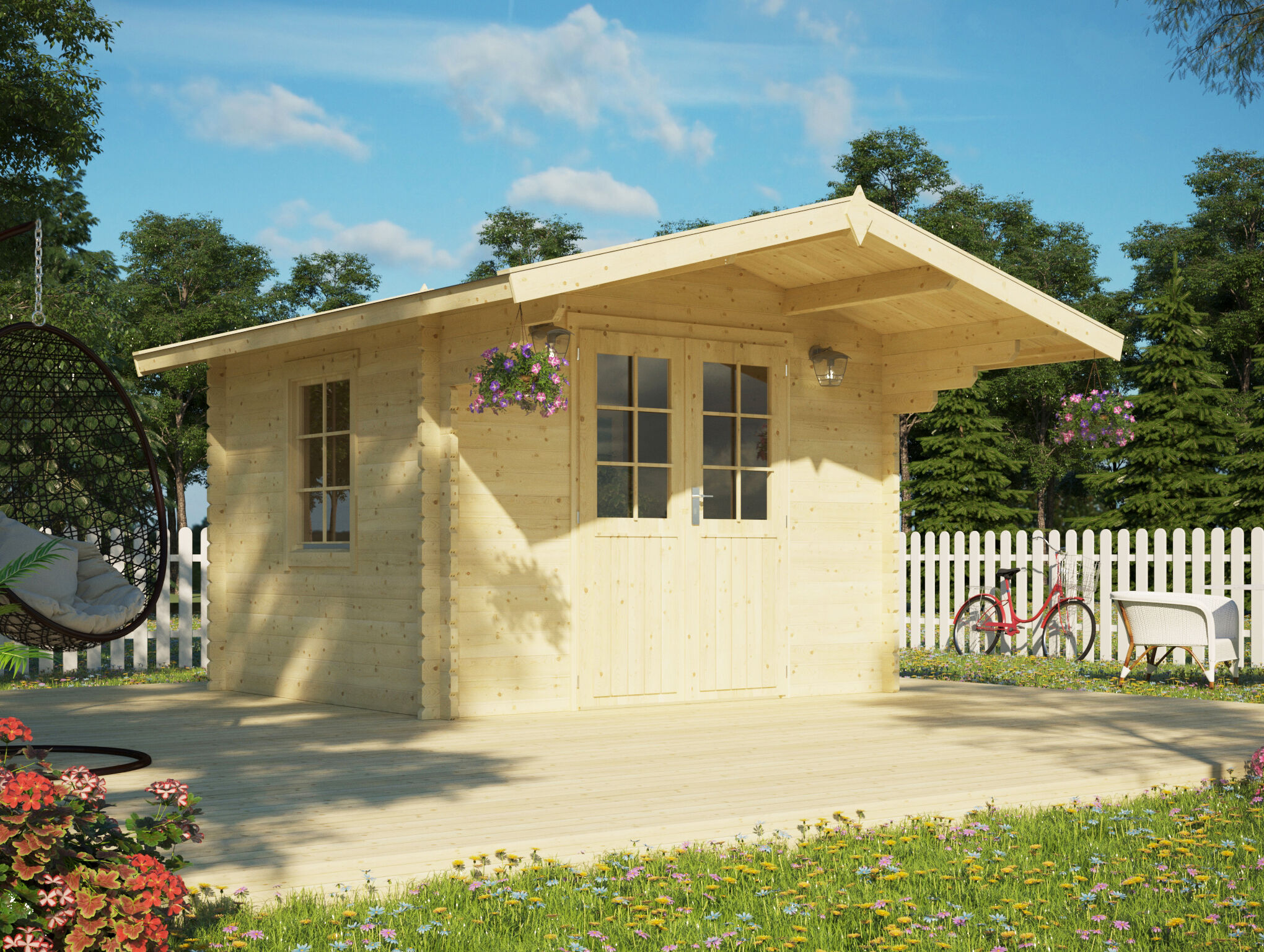 26 % reduziert: Gartenhaus-Sonderangebot Modell Salem 40 A 12m² Unkategorisiert online kaufen