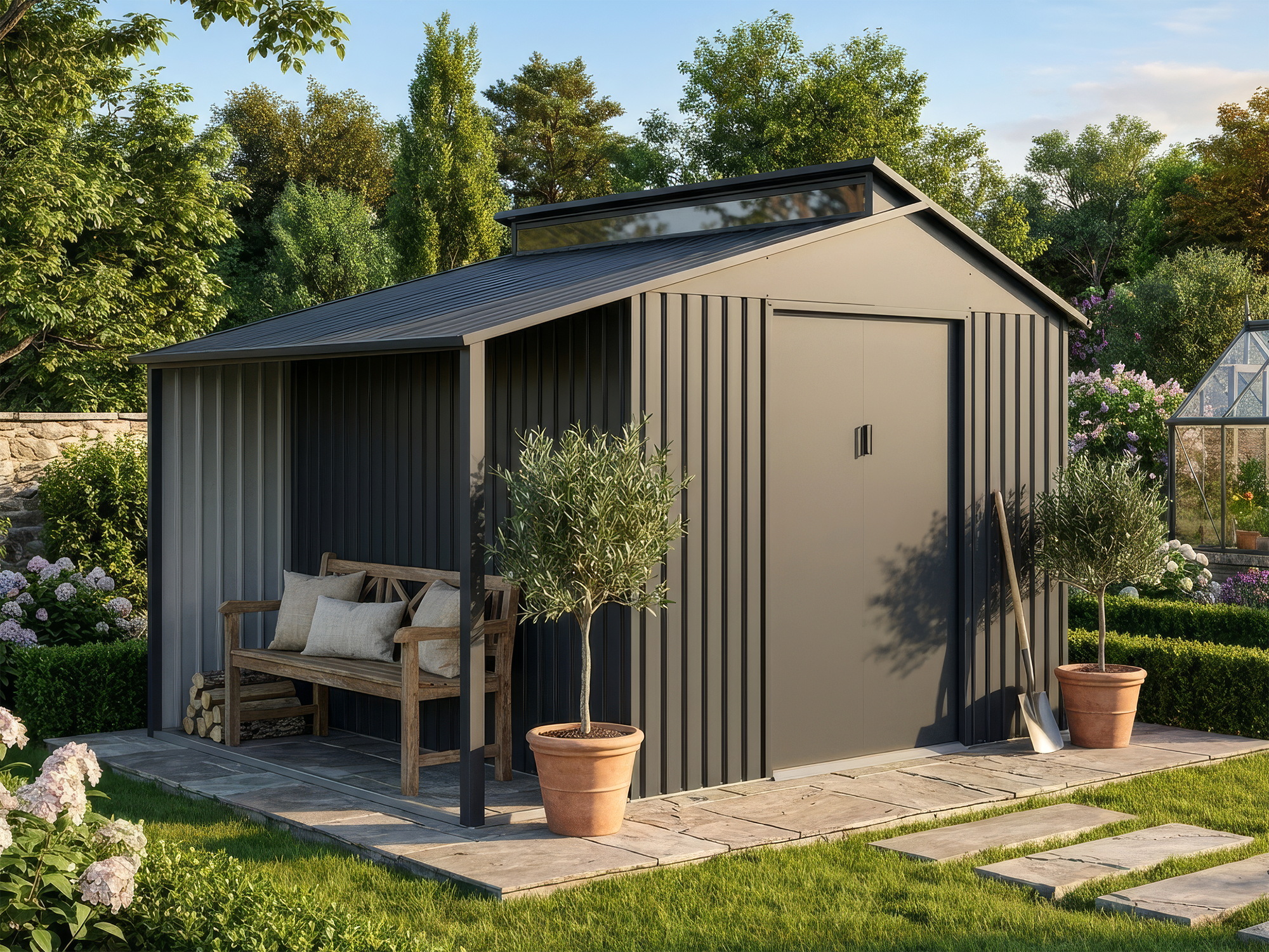 26 % reduziert: Metall Gerätehaus Modell Viva Varianta 9,12 m² Unkategorisiert online kaufen