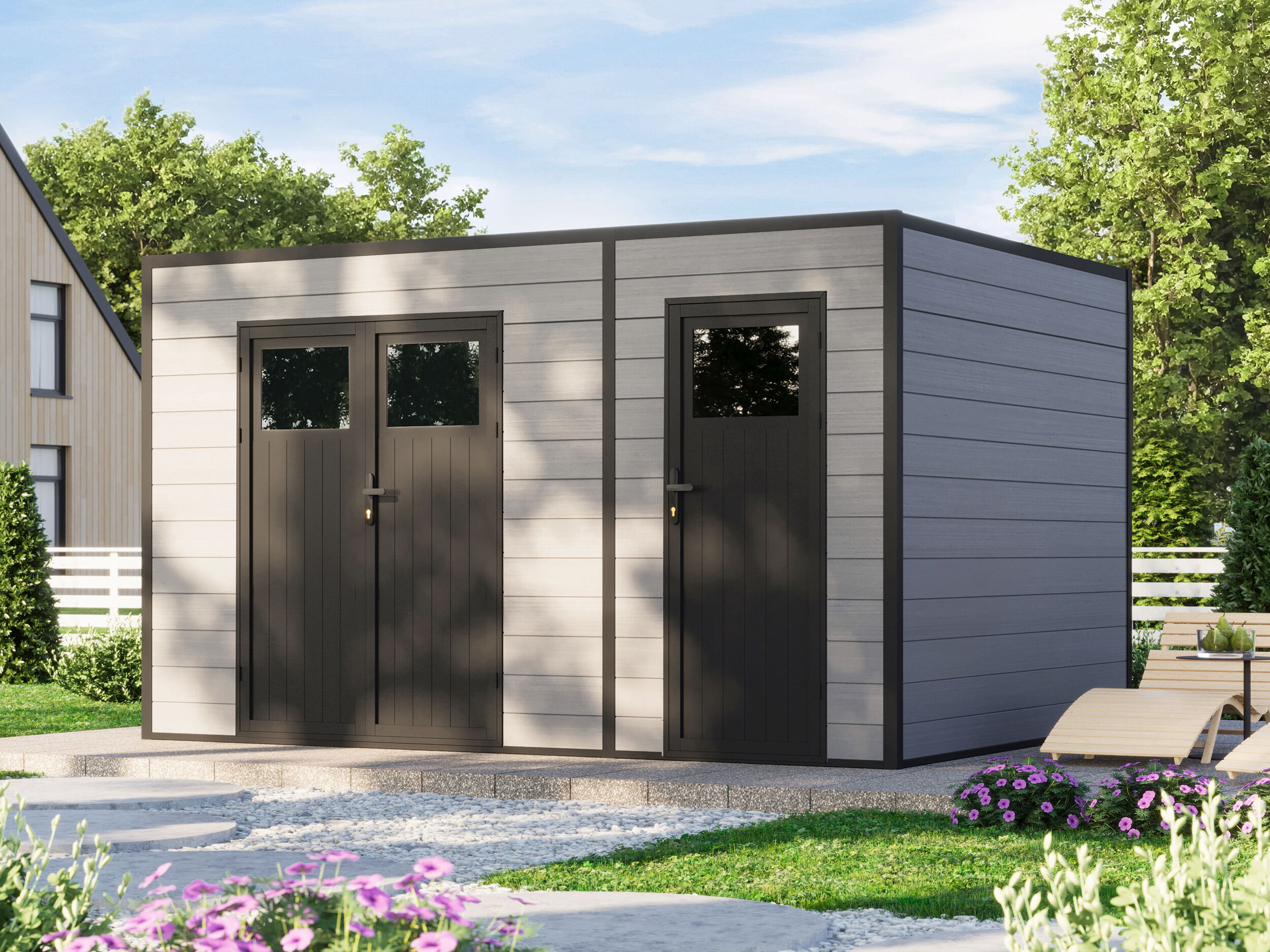 26 % reduziert: WPC Gartenhaus-Sonderangebot Modell Cubus 2-Raum 10,98 m² 12m² Unkategorisiert online kaufen 26 % reduziert: WPC Gartenhaus-Sonderangebot Modell Cubus 2-Raum 10,98 m² 12m² Unkategorisiert online kaufen