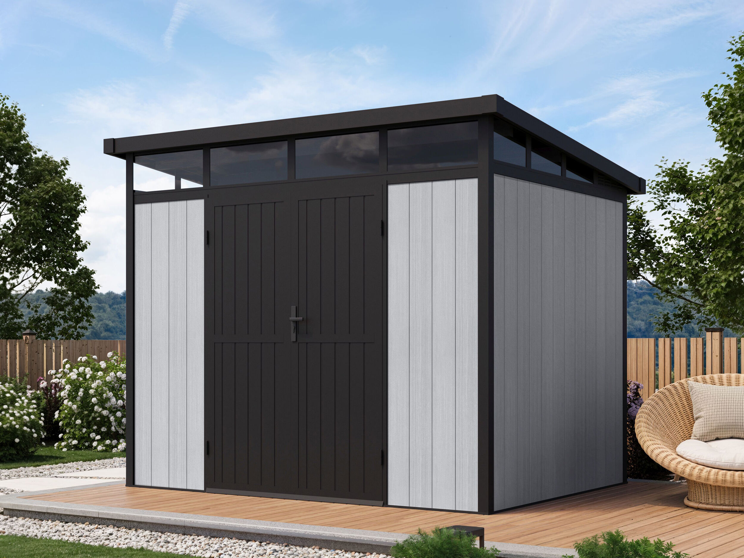26 % reduziert: WPC Gartenhaus-Sonderangebot Modell Skylight Pent 6,10 m² 6m² Unkategorisiert online kaufen