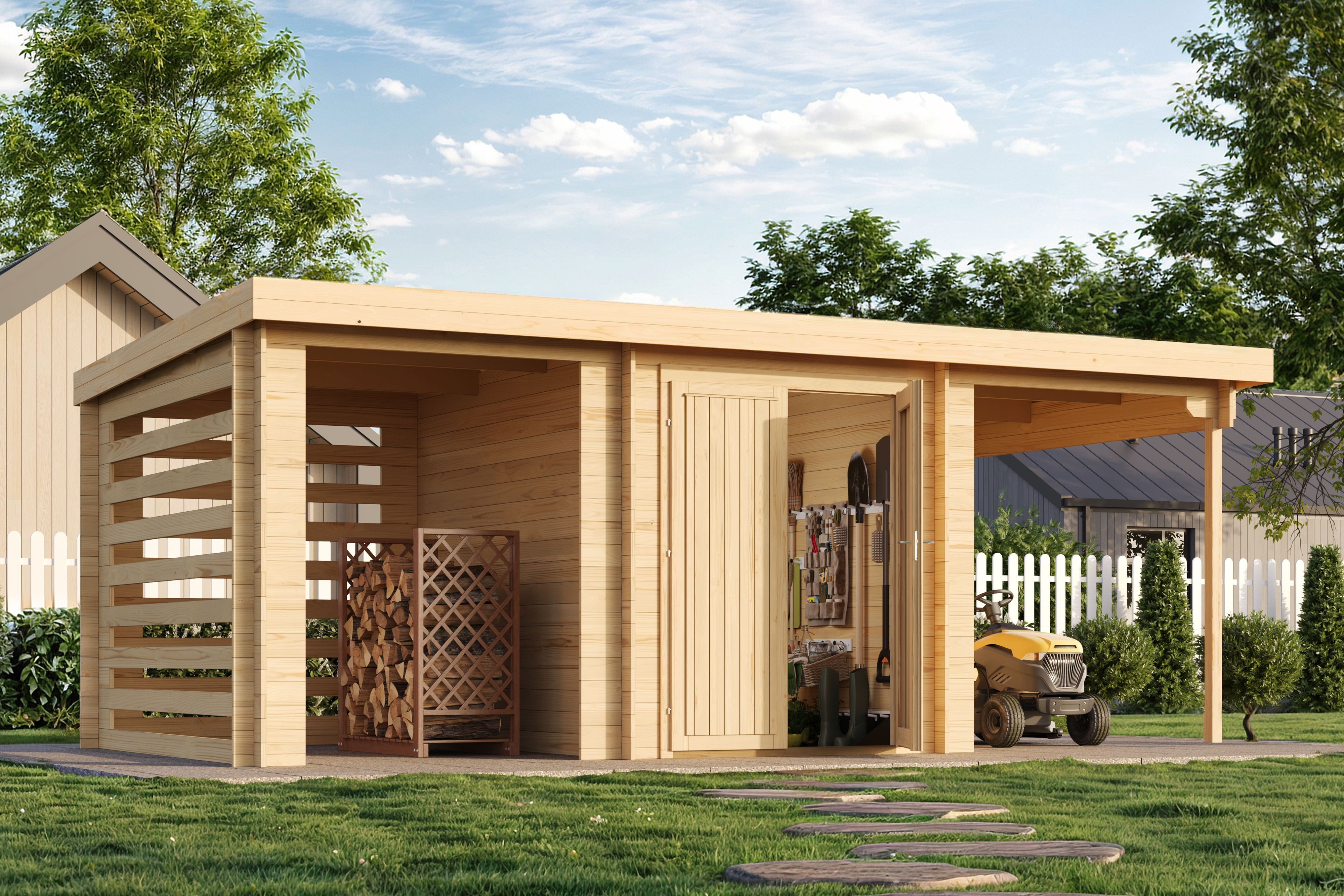 27 % reduziert: Fjordholz Gartenhaus-Sonderangebot Modell Gardenstore 28 D, Natu 18m² Unkategorisiert online kaufen