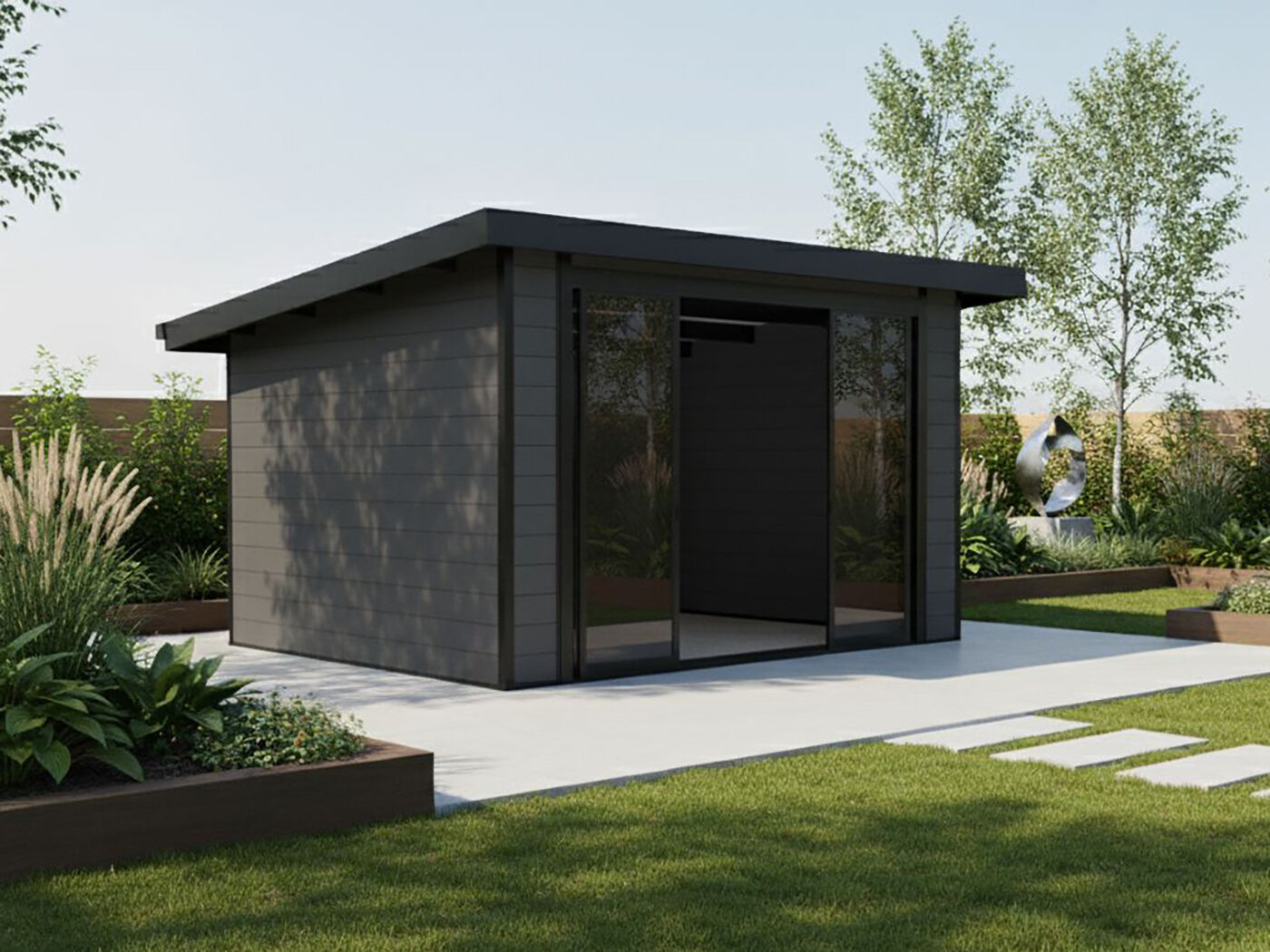 30 % reduziert: WPC Gartenhaus-Sonderangebot Modell Sunshine Slide 12 m² 12m² Unkategorisiert online kaufen