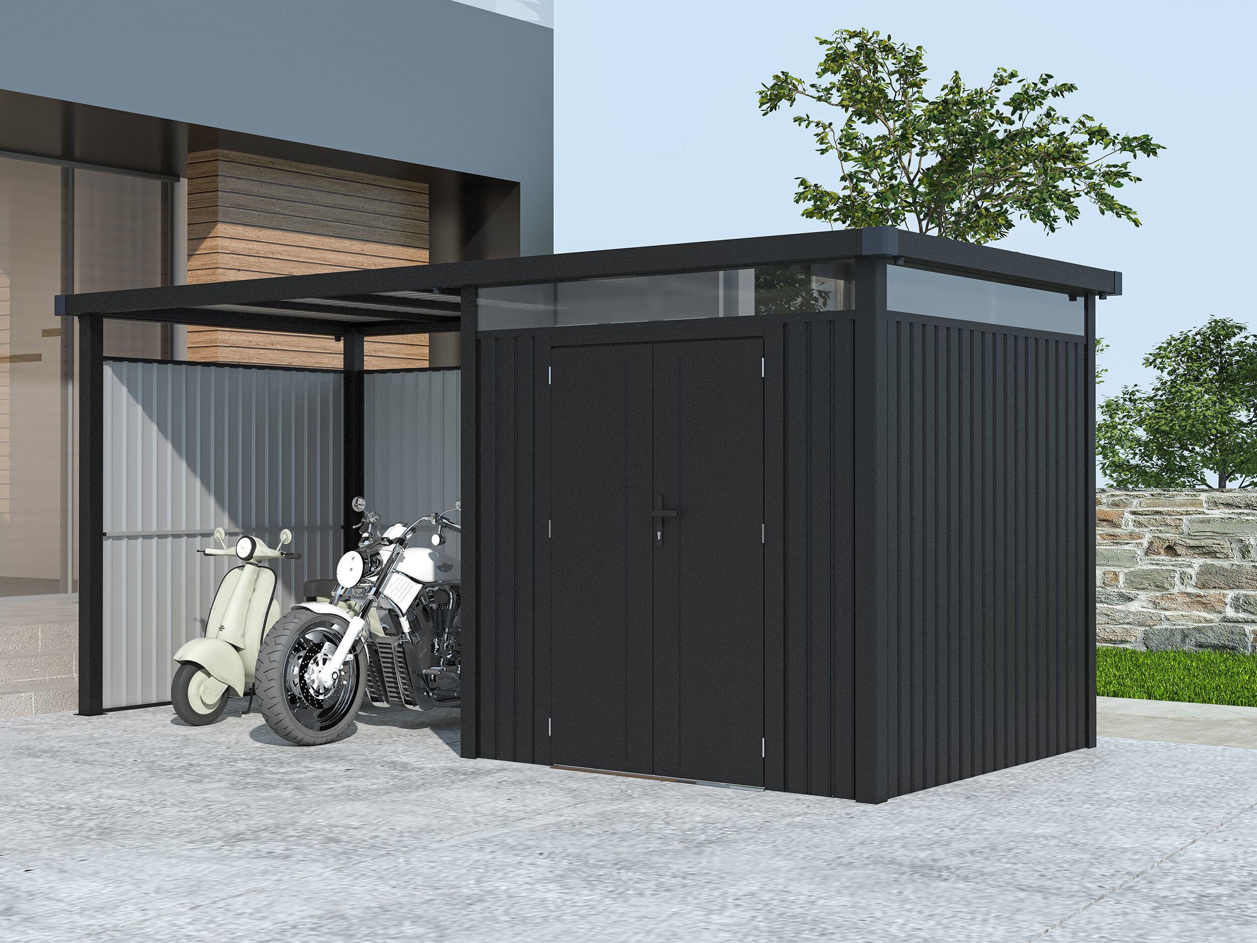 32 % reduziert: Metall Gerätehaus Modell Style 4,45 m² Spar-Set 2 3m² Unkategorisiert online kaufen