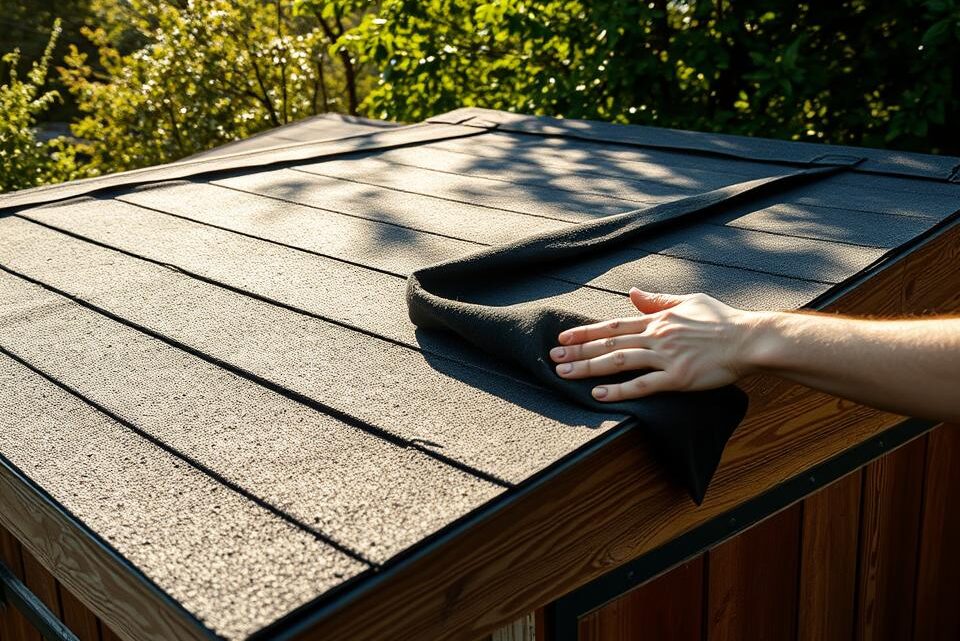 Das Flachdach auf dem Gartenhaus abdichten – Tipps & Tricks Das Flachdach auf dem Gartenhaus abdichten – Tipps & Tricks