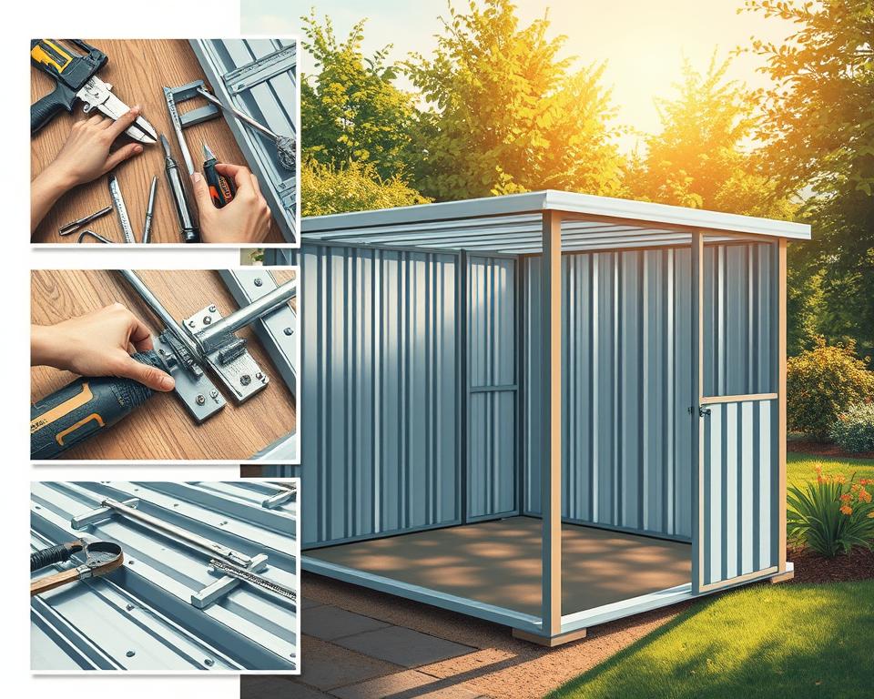 Anleitung Metall Gartenhaus befestigen