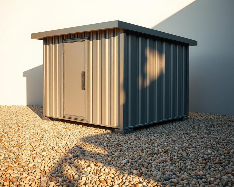 Gartenhaus auf Kies befestigen