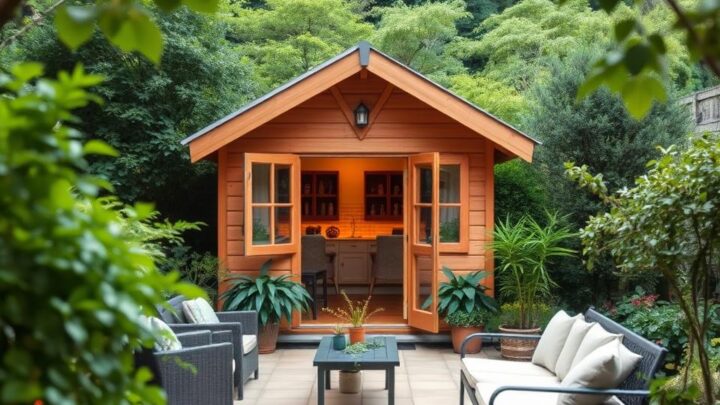 Gartenhaus günstig einrichten – Tipps & Ideen