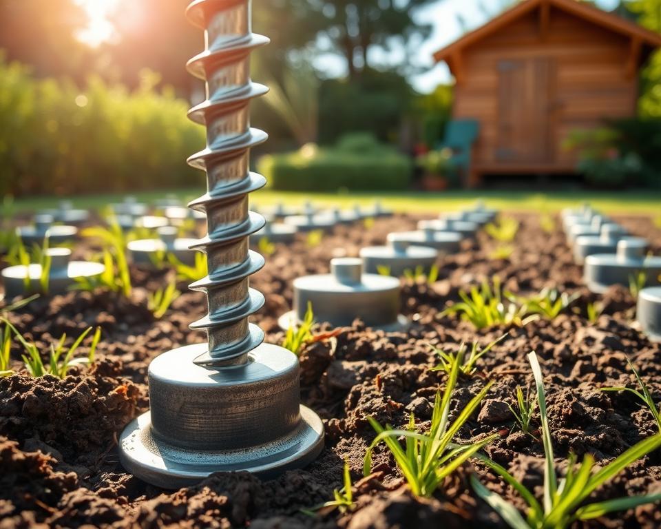 Schraubfundament Gartenhaus