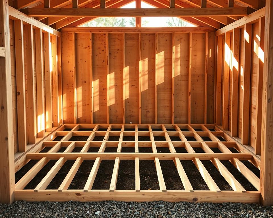 Unterkonstruktion Gartenhausboden Unterkonstruktion Gartenhausboden