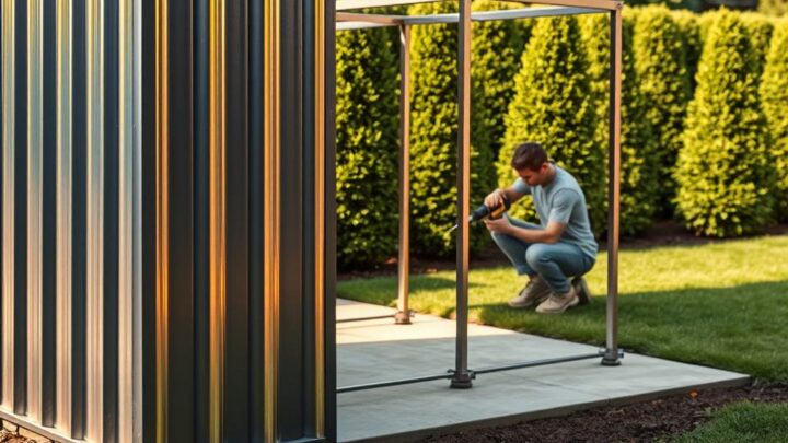 Metall Gartenhaus befestigen – Einfache Anleitung